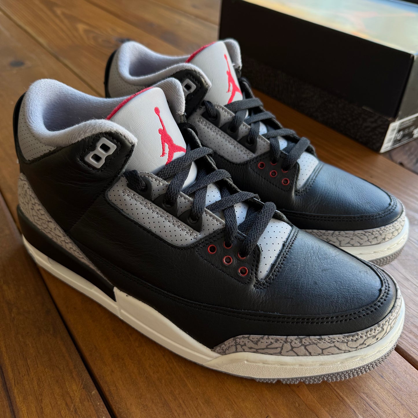 SIZE 10 - Jordan 3 Retro OG 'Black Cement' 2024 (Used)