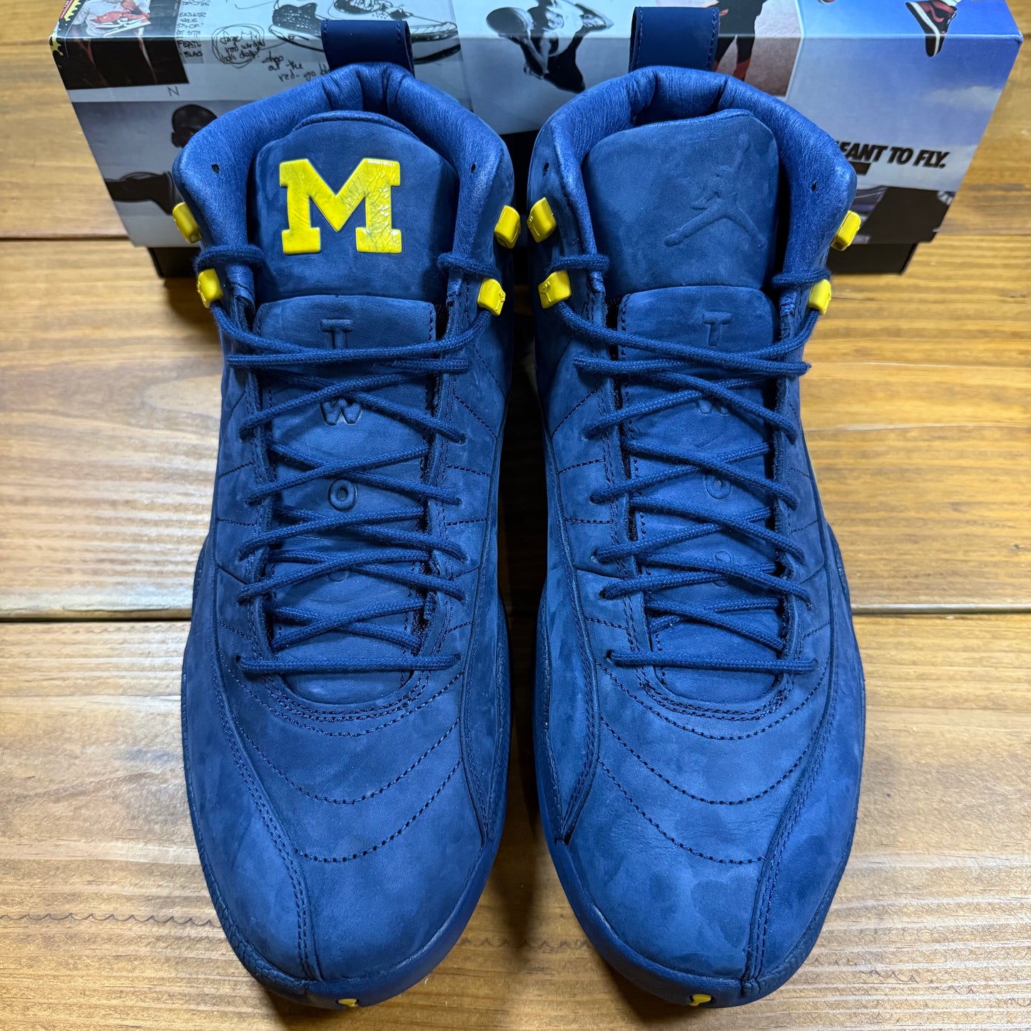 SIZE 14 - Jordan 12 Retro 'Michigan' (Used)