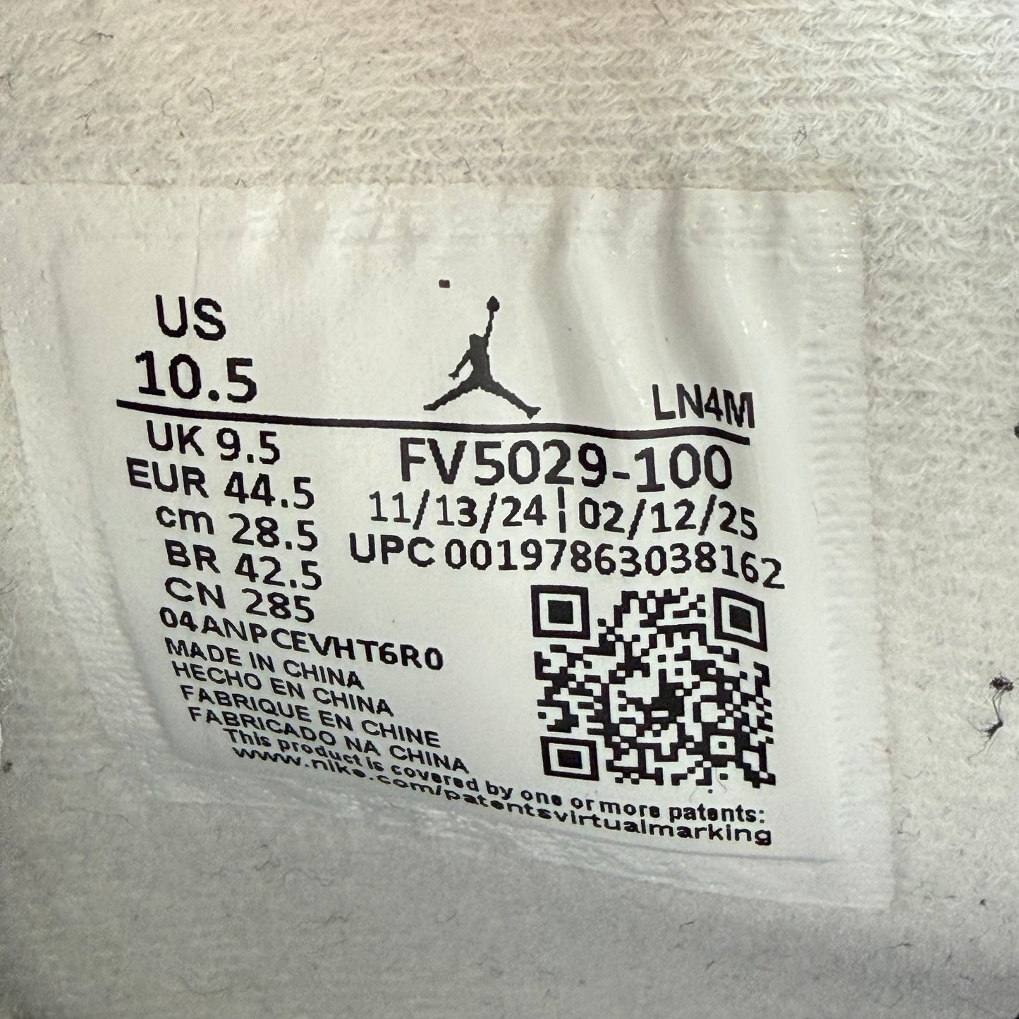 Size 10.5 - Jordan 4 Retro OG 'White Cement' 2025 (Used)