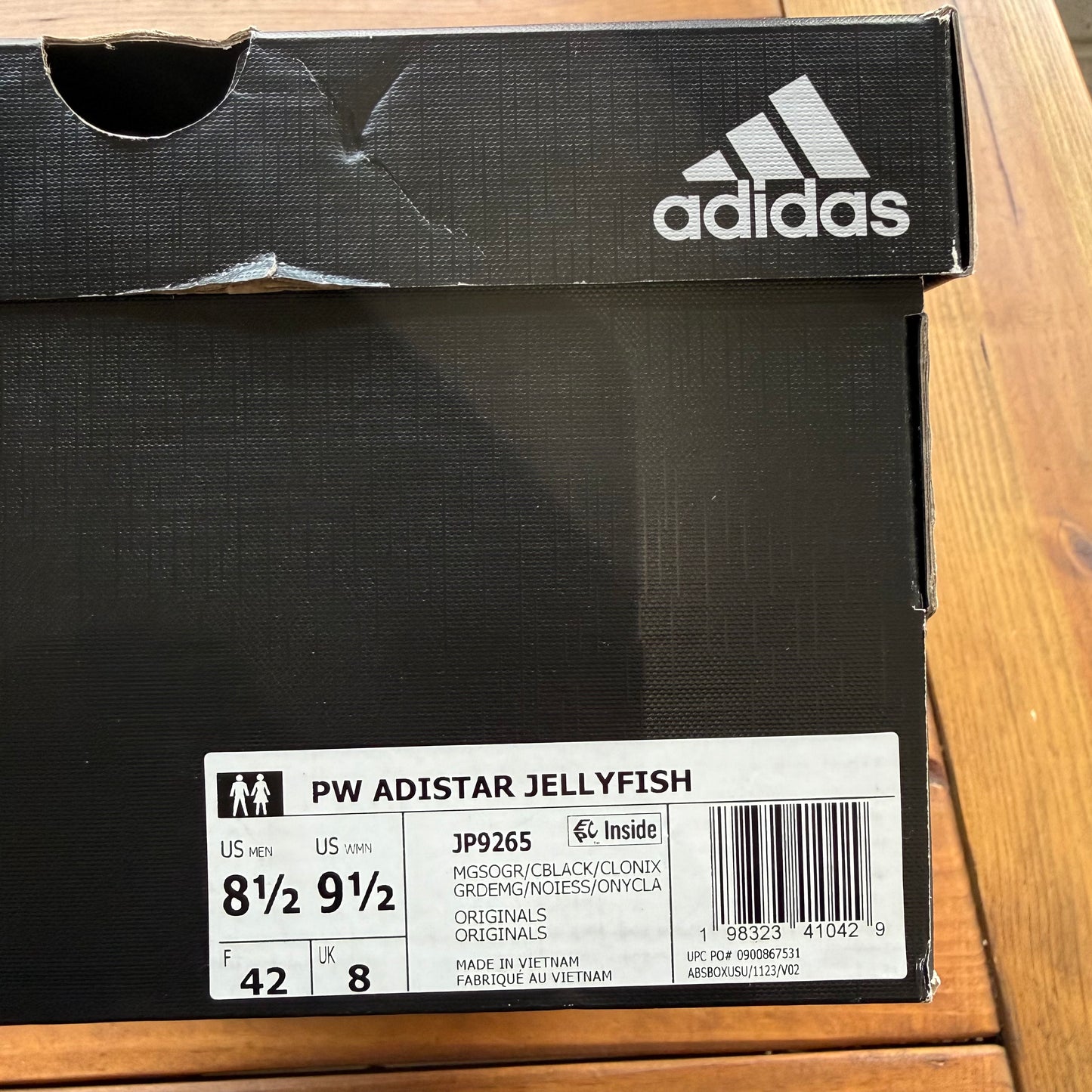 Size 8.5 - Pharrell x VIRGINIA x Adistar Jellyfish 'Solid Grey Black' (Used)