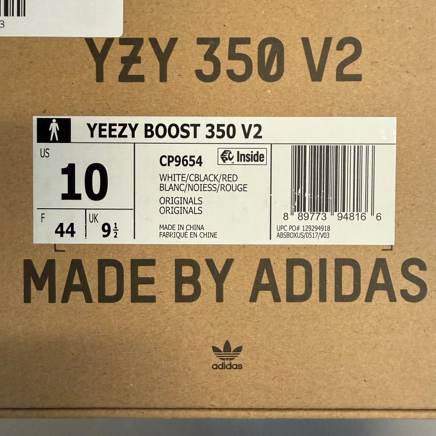 Size 10 - Yeezy Boost 350 V2 'Zebra' 2017 (Used)