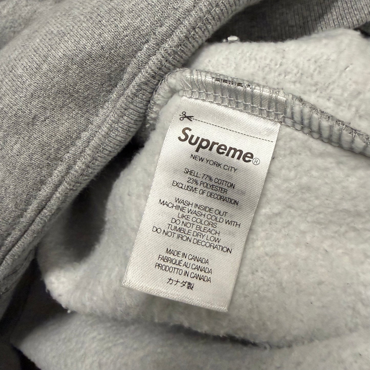 Supreme S Logo FW25 Zip Hoodie 'Heather Grey' (Pre-Owned) - XL