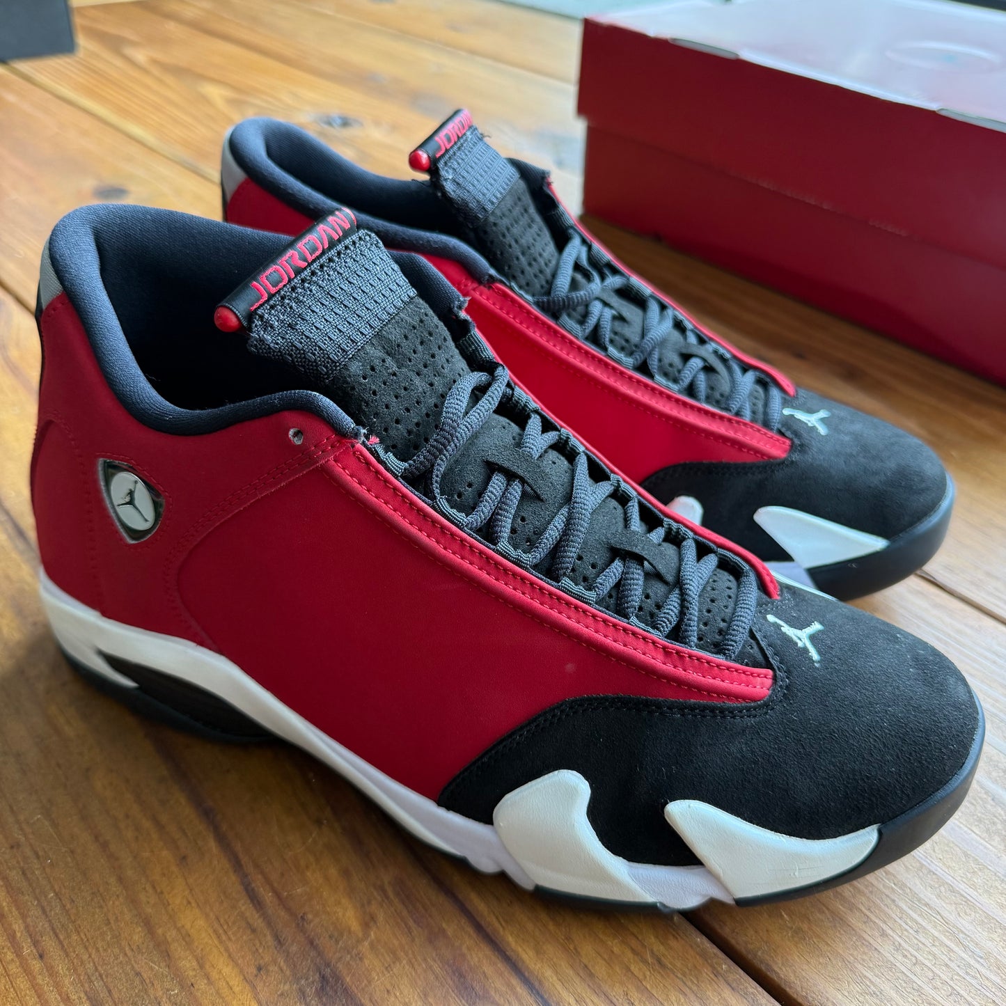Größe 44,5 - Jordan 14 Retro 'Gym Red' (Gebraucht)