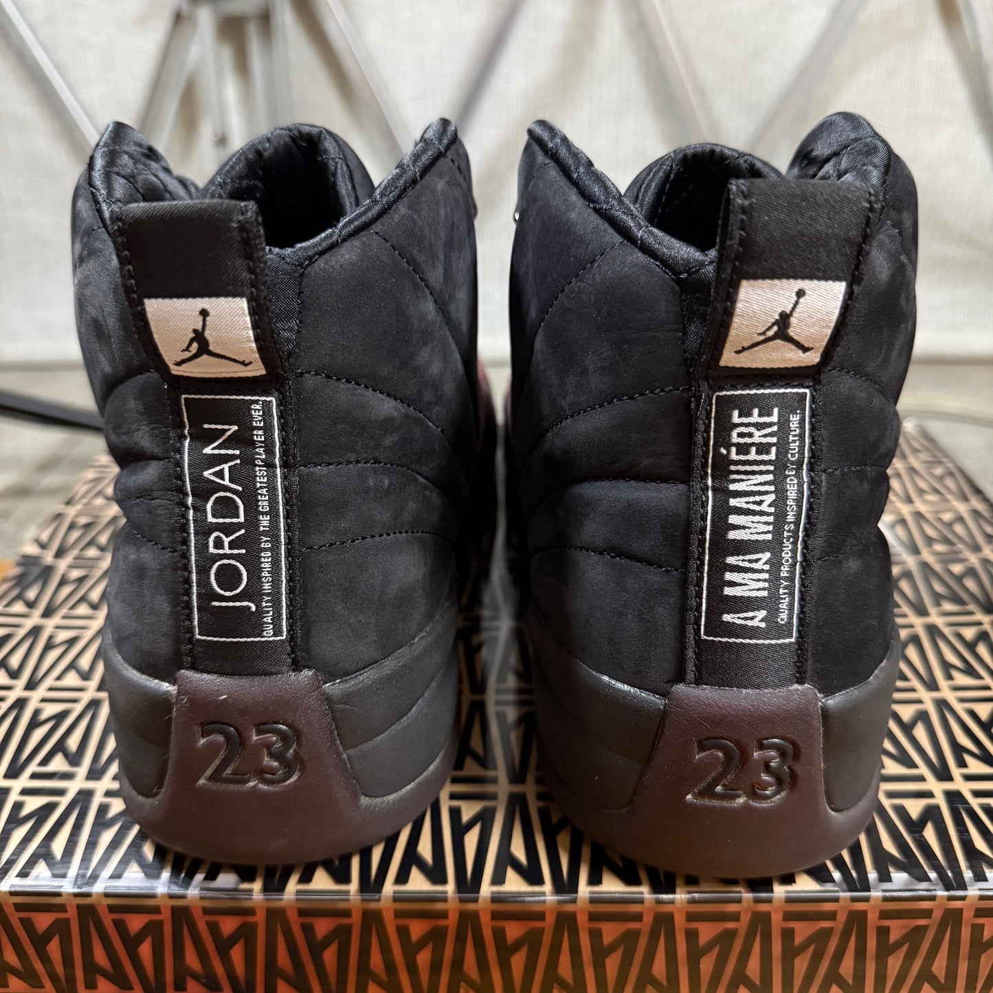 SIZE 13W/11.5M - A Ma Maniére x Wmns Jordan 12 Retro SP 'Black' (Used)