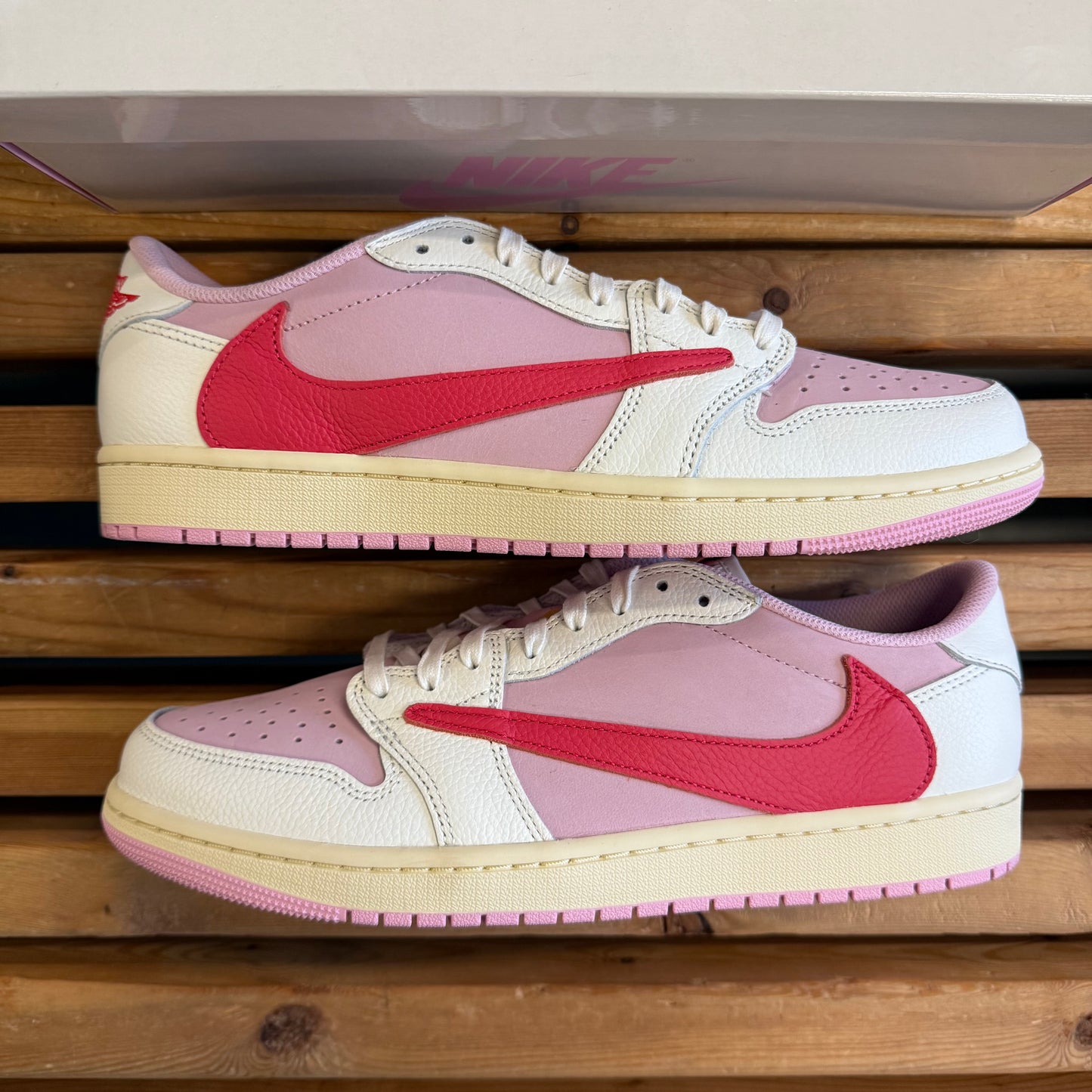 Size 11 - Travis Scott x Jordan 1 Retro Low OG 'Sail Tropical Pink' (Used)