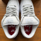 SIZE 8 - Supreme x Dunk Low SB 'White Metallic Silver' (Used)