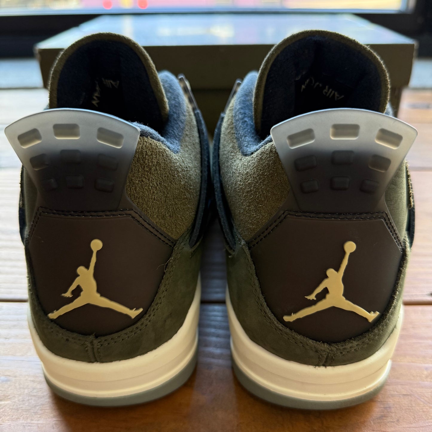 SIZE 12 - Jordan 4 Retro SE Craft 'Olive' (Used)