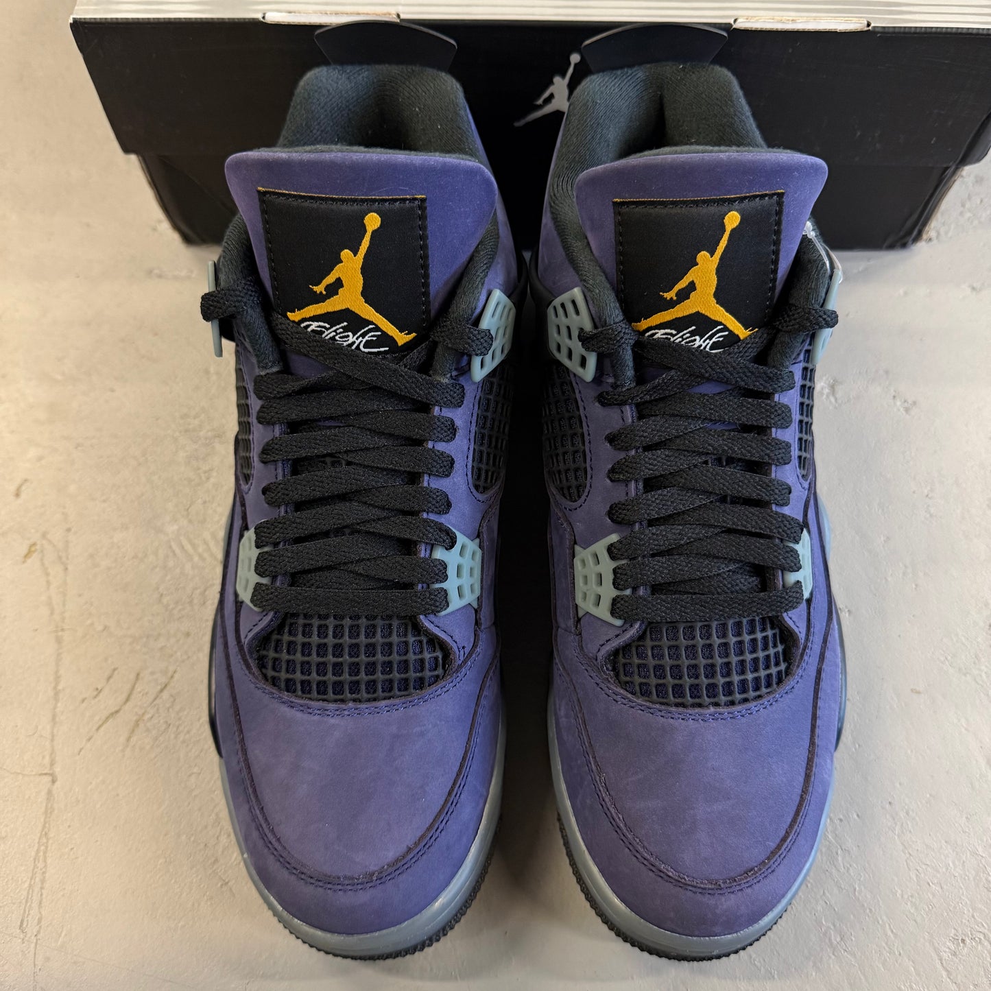 Size 9.5 - Jordan 4 Retro 'Lakers' (Used)