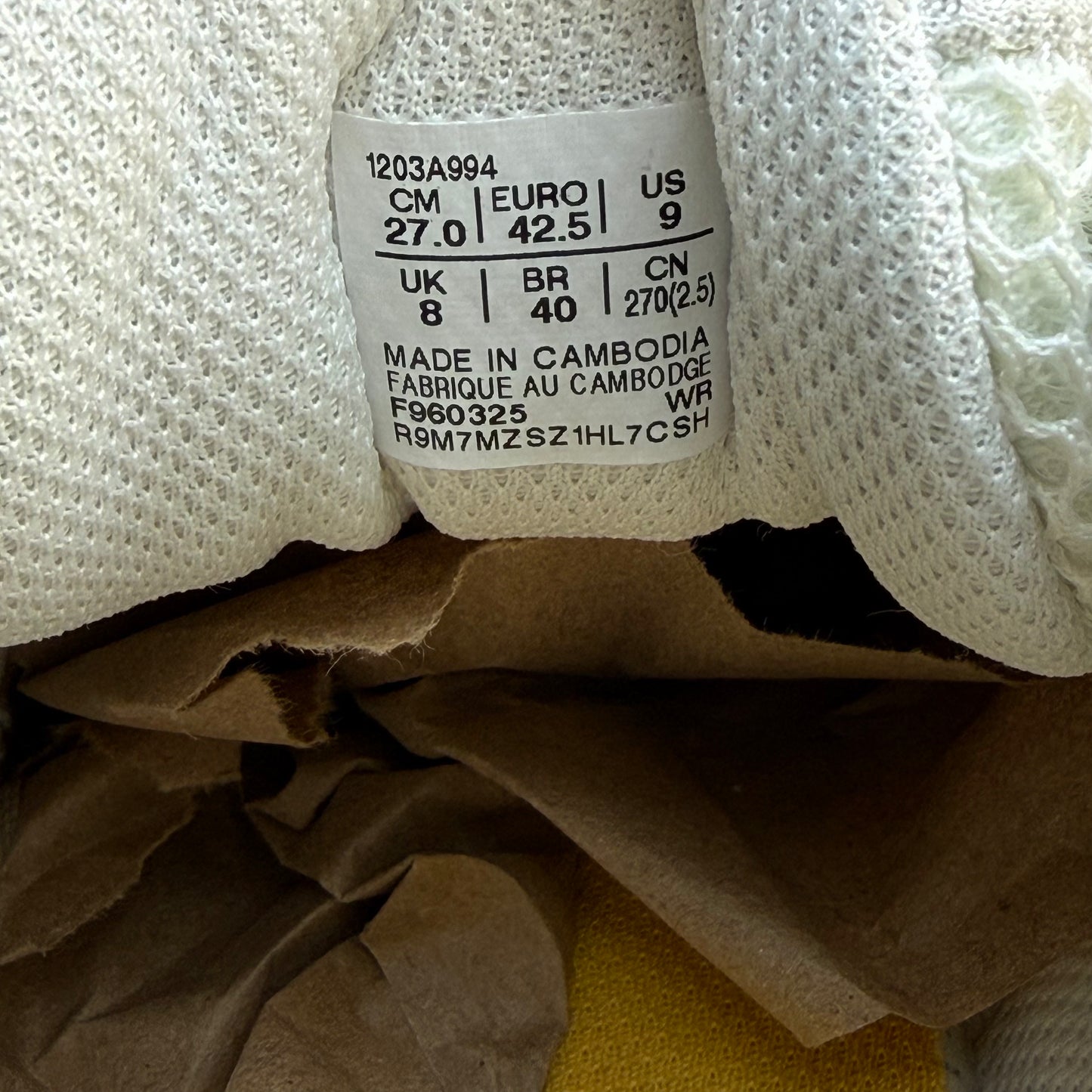 Size 9 - Kith x GT 2160 'Cream Solar Power' 2025 (Used)