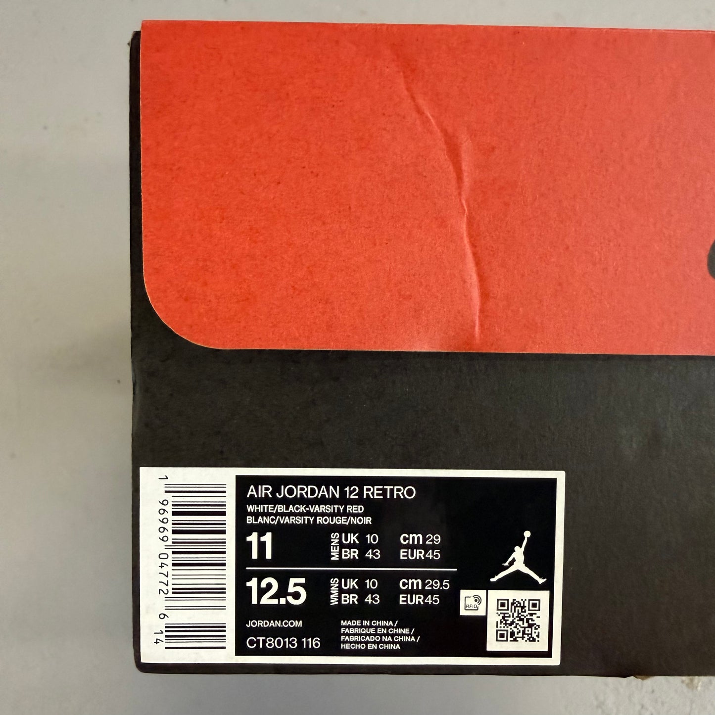 Size 11 - Jordan 12 Retro 'Cherry' 2023 (Used)