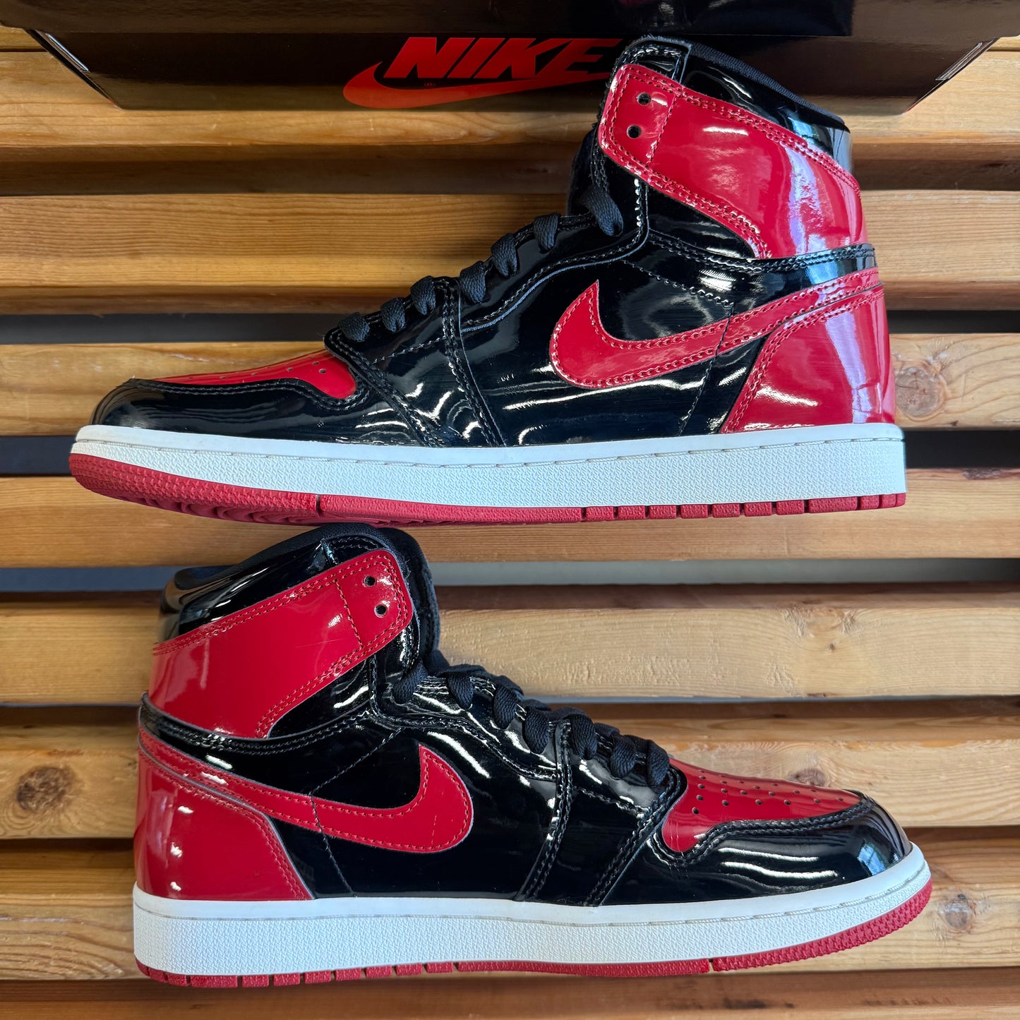 Size 9 - Jordan 1 Retro High OG 'Patent Bred' (Used)