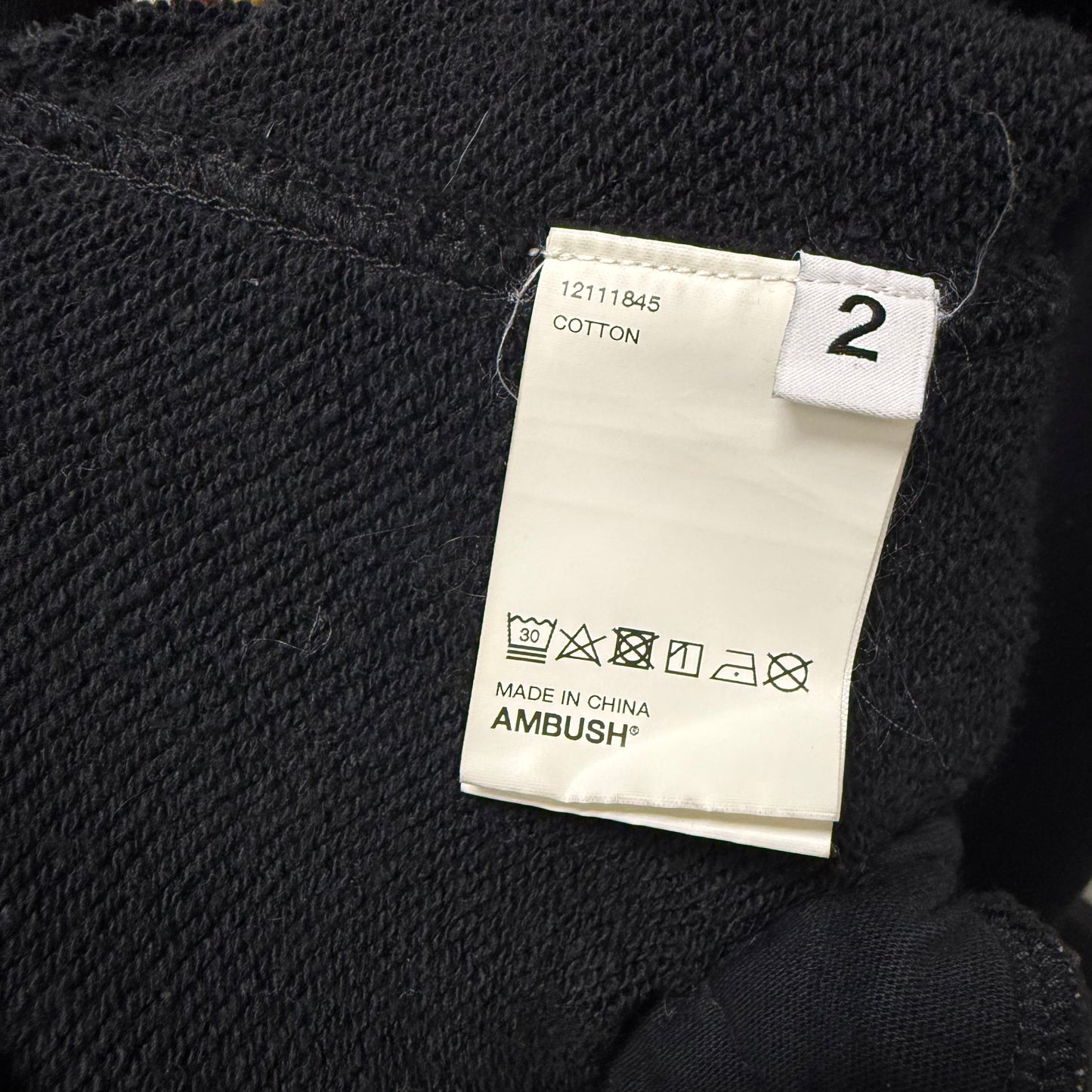 Size 2 - Ambush Multicord Hoodie 'Black' (Pre-Owned)