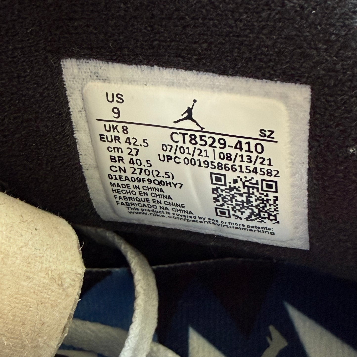 Talla 9 - Jordan 6 Retro 'UNC Home' (Usado)