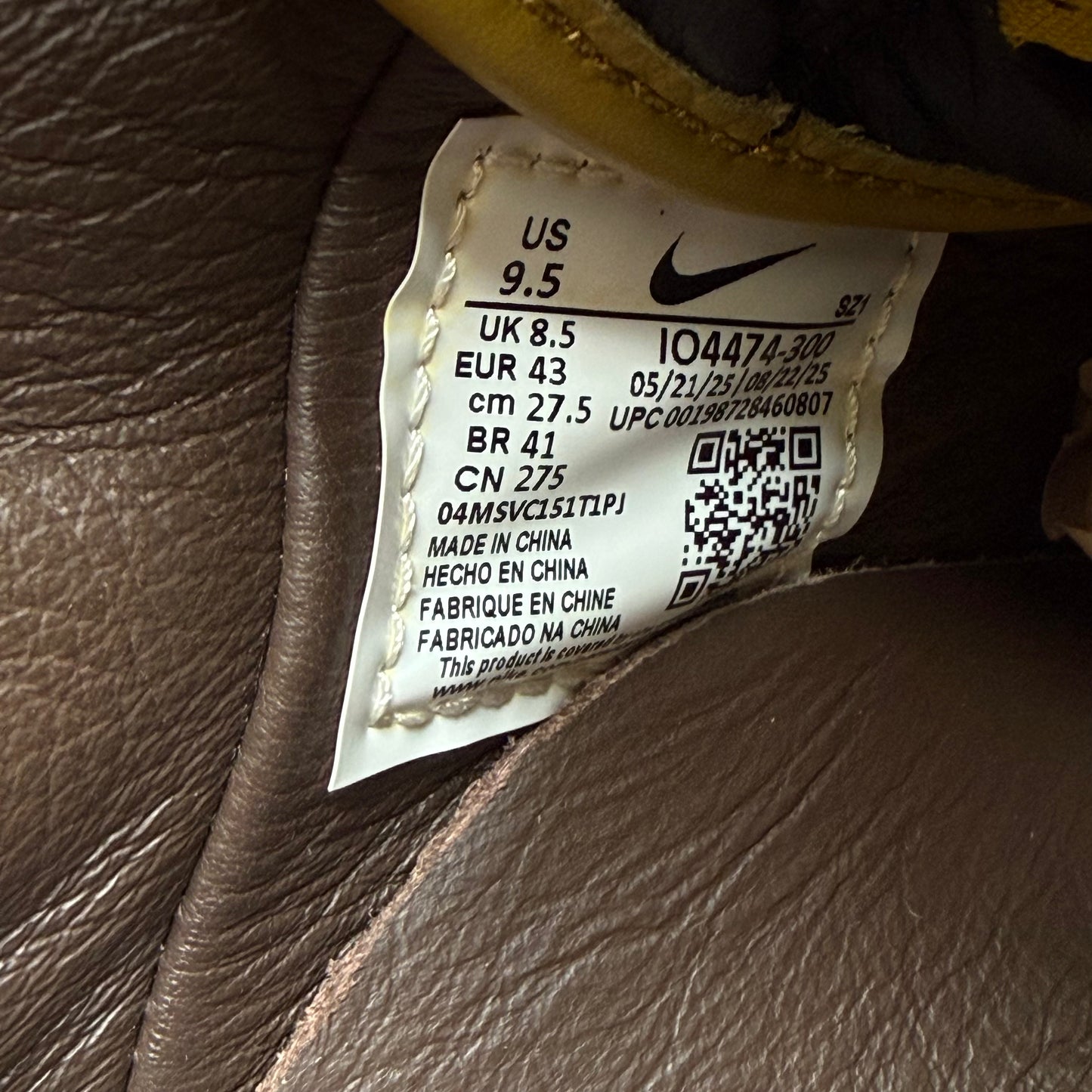 Talla 9.5 - Air Force 1 Low '07 QS 'Boucle Desert Moss' (Usadas)