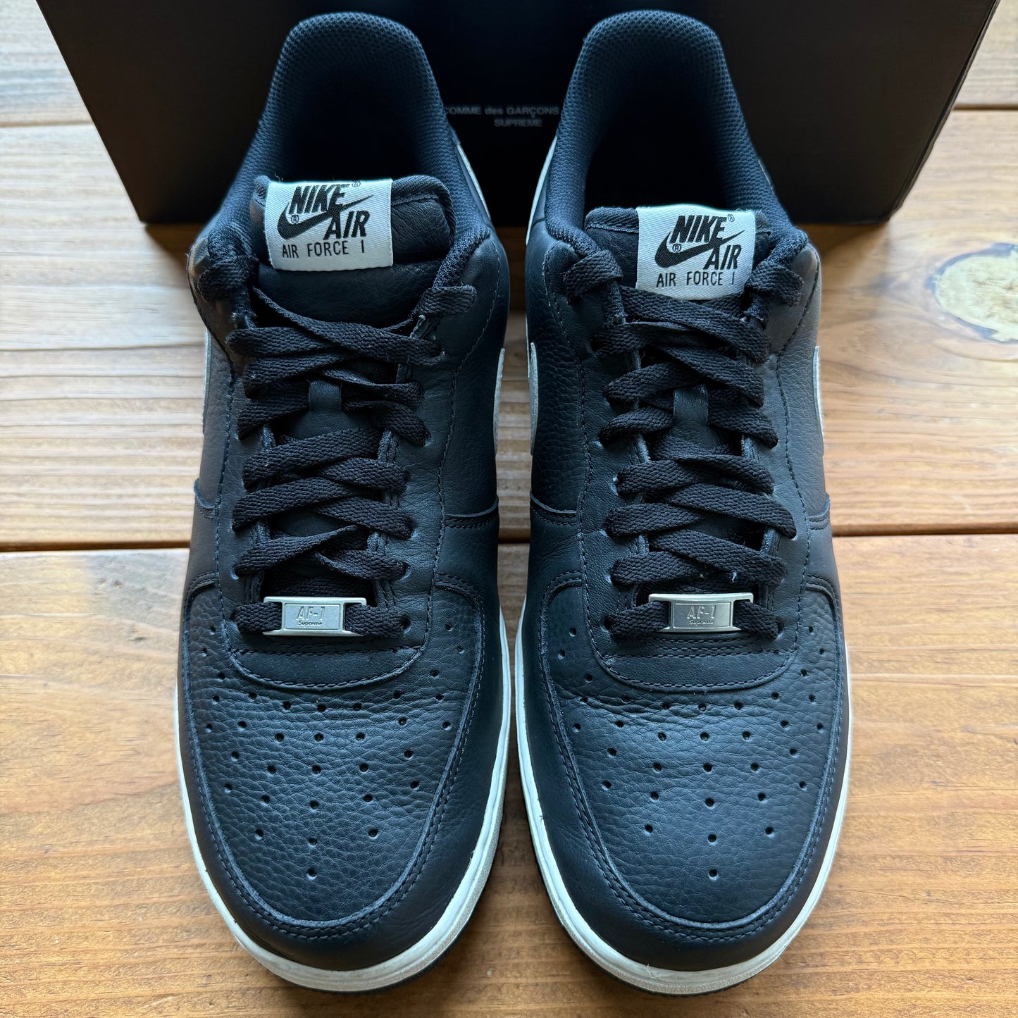 Size 10.5 - Supreme x Comme des Garçons SHIRT x Air Force 1 Low 'Black' (Used)