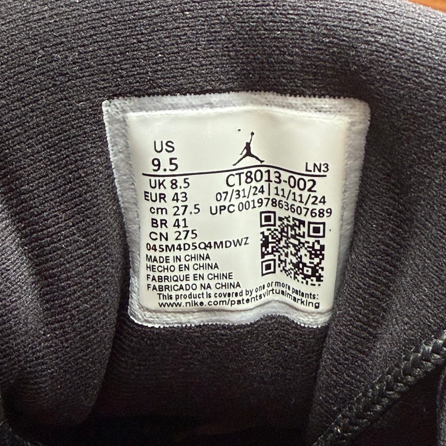 Size 9.5 - Jordan 12 Retro 'Flu Game' 2025 (Used)