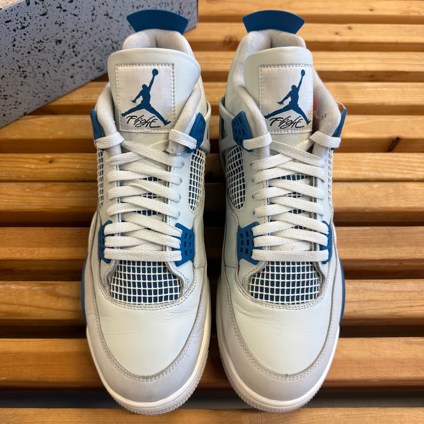 Size 13 - Jordan 4 Retro 'Military Blue' 2024 (Used/Damaged Box)