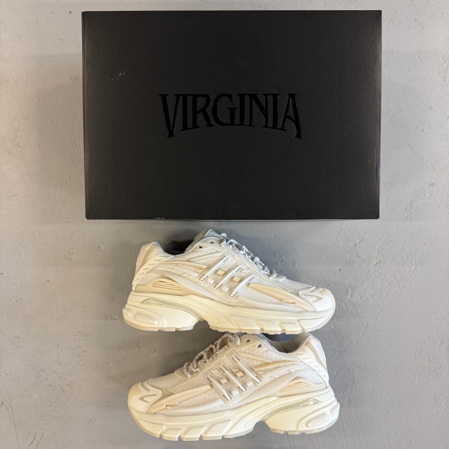 Size 9.5 - Pharrell x VIRGINIA x Adistar Jellyfish 'Triple White' (Used/Tried On)