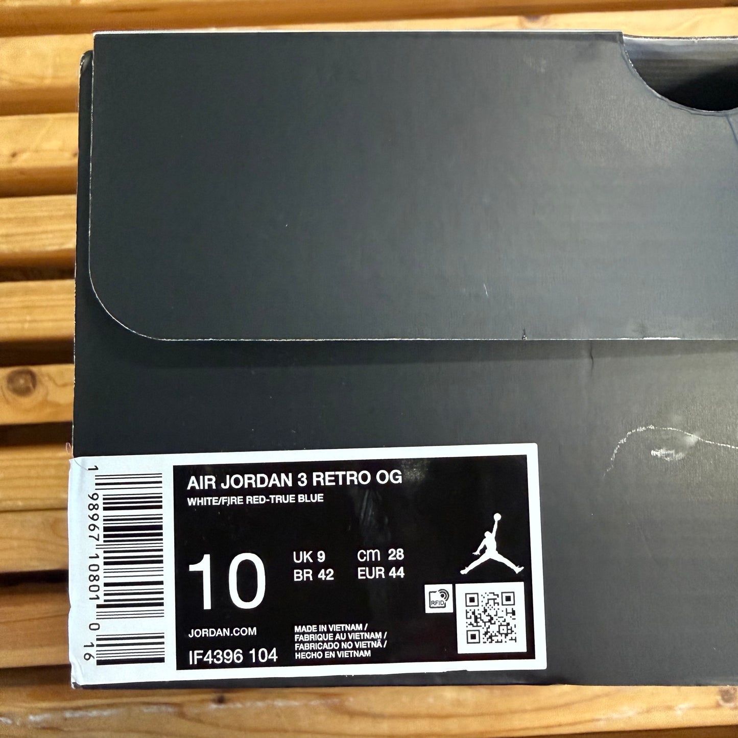 Size 10 - Jordan 3 'True Blue' 2026 (Used)