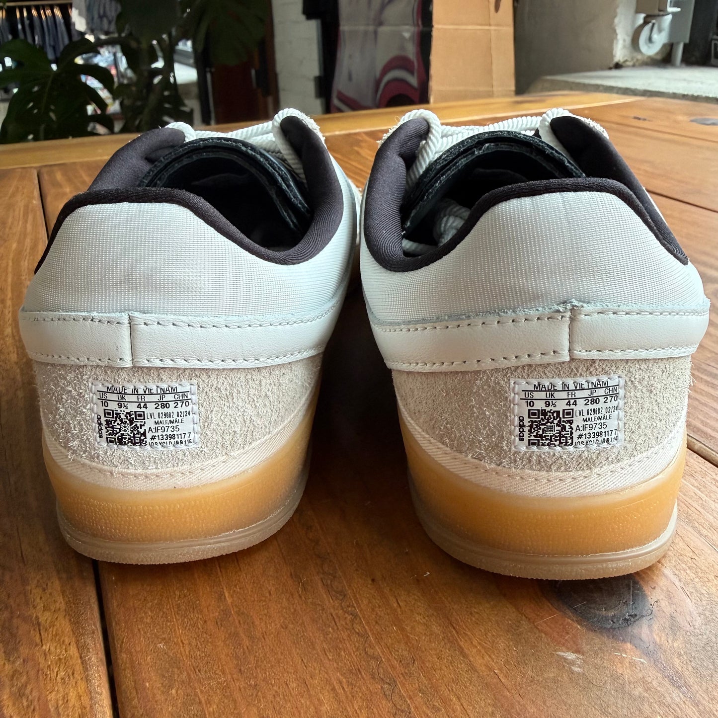 SIZE 10 - Bad Bunny x Gazelle Indoor 'Core White' (Used/No Box)