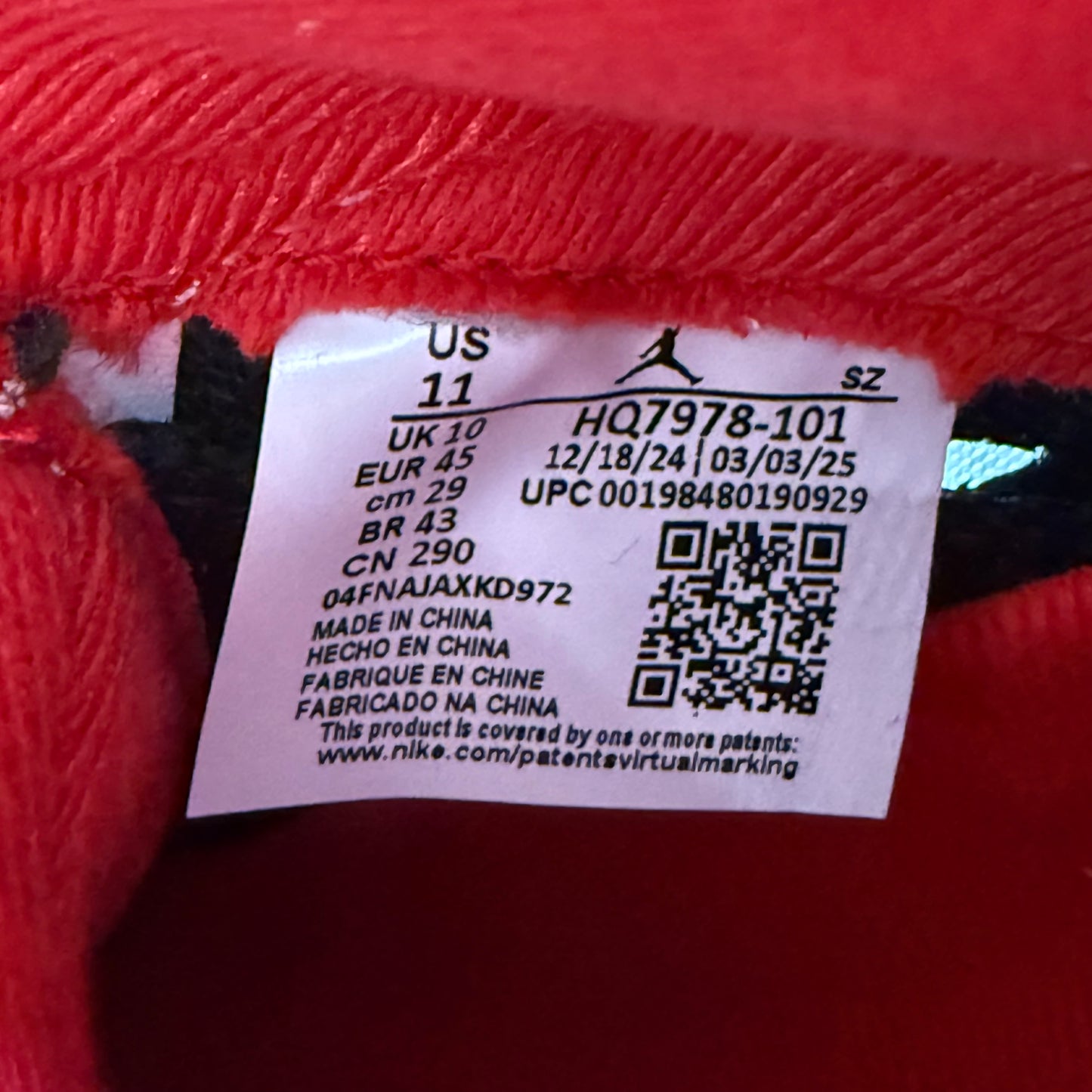 Size 11 - Jordan 5 Retro 'Fire Red' 2025 (Used)