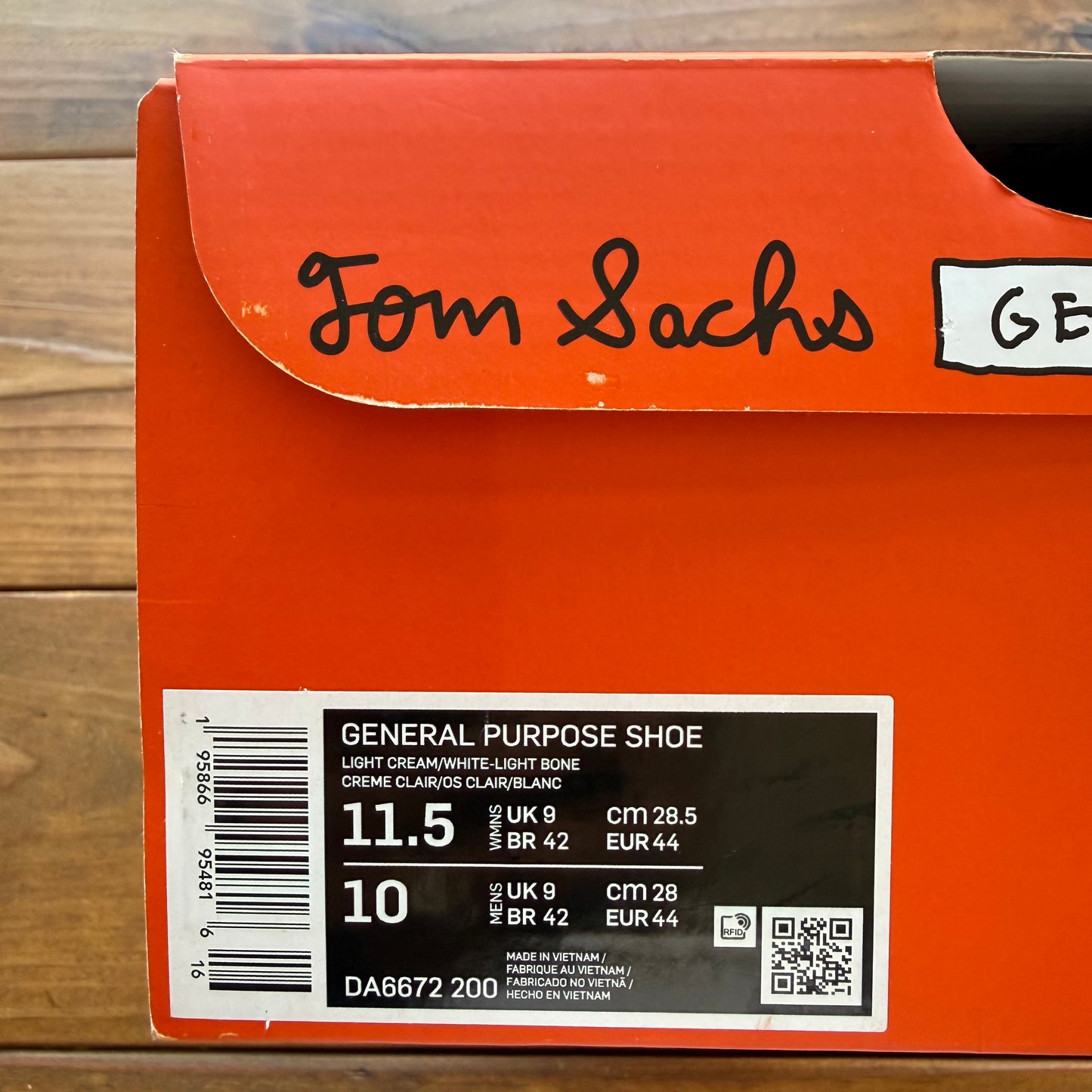 Größe 44 - Tom Sachs x NikeCraft General Purpose Shoe 'Studio' (Gebraucht)