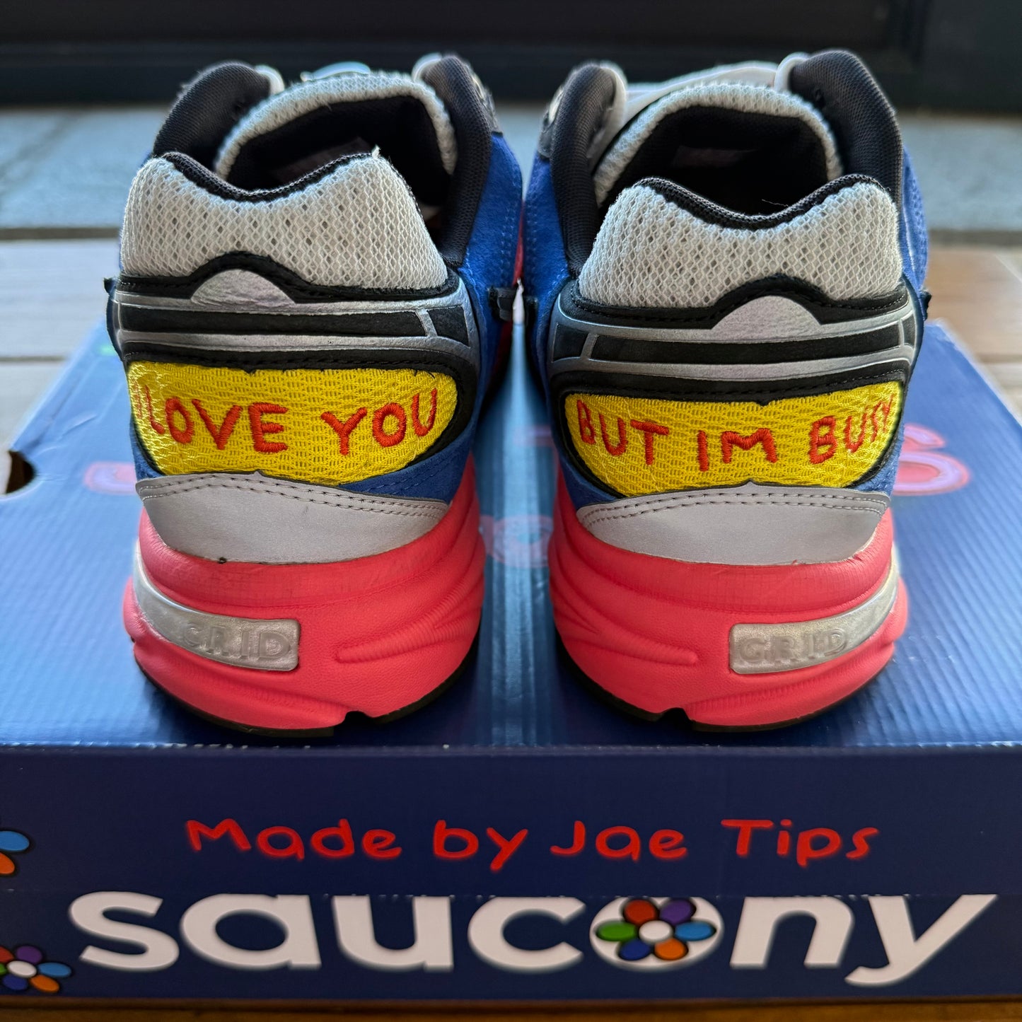 SIZE 11 - Jae Tips x Grid Jazz 9 'I Love You But I'm Busy' (Used)