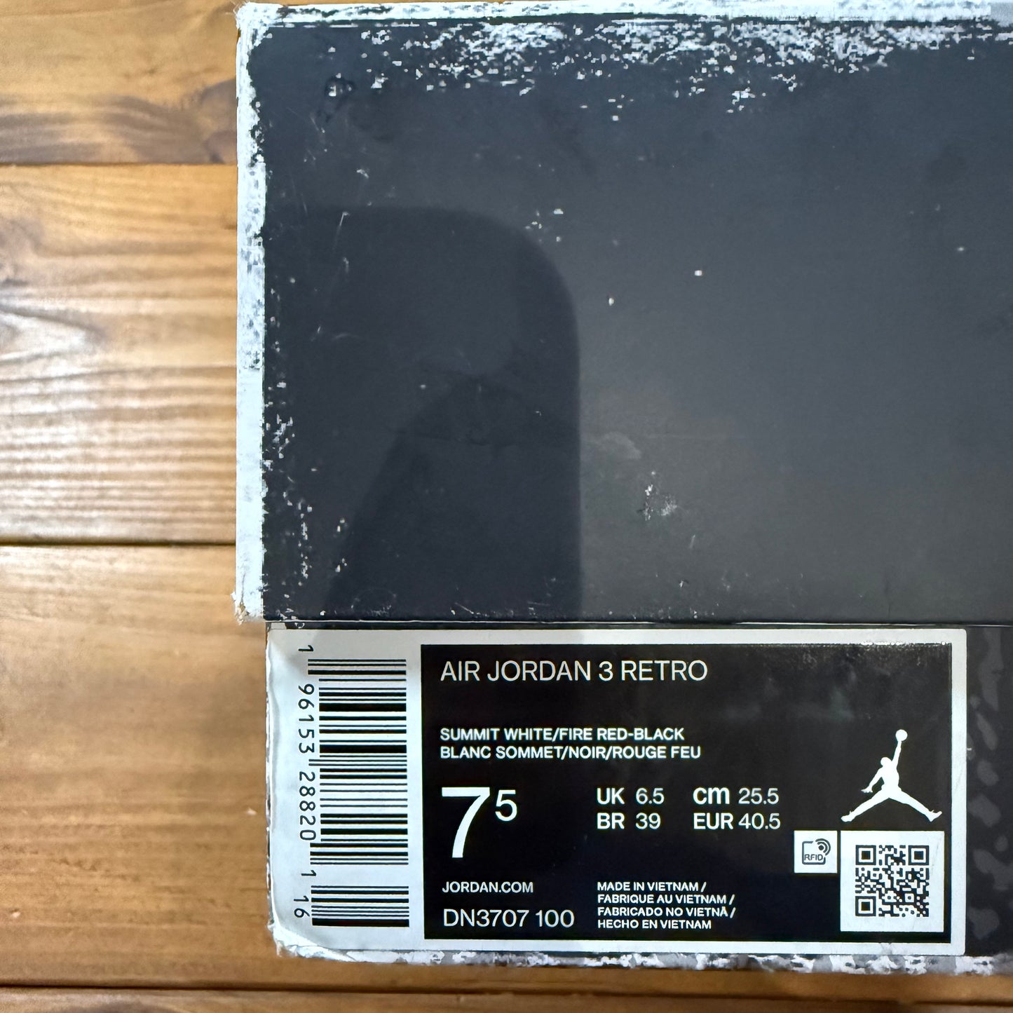SIZE 7.5 - Jordan 3 Retro 'White Cement Reimagined' (Used)