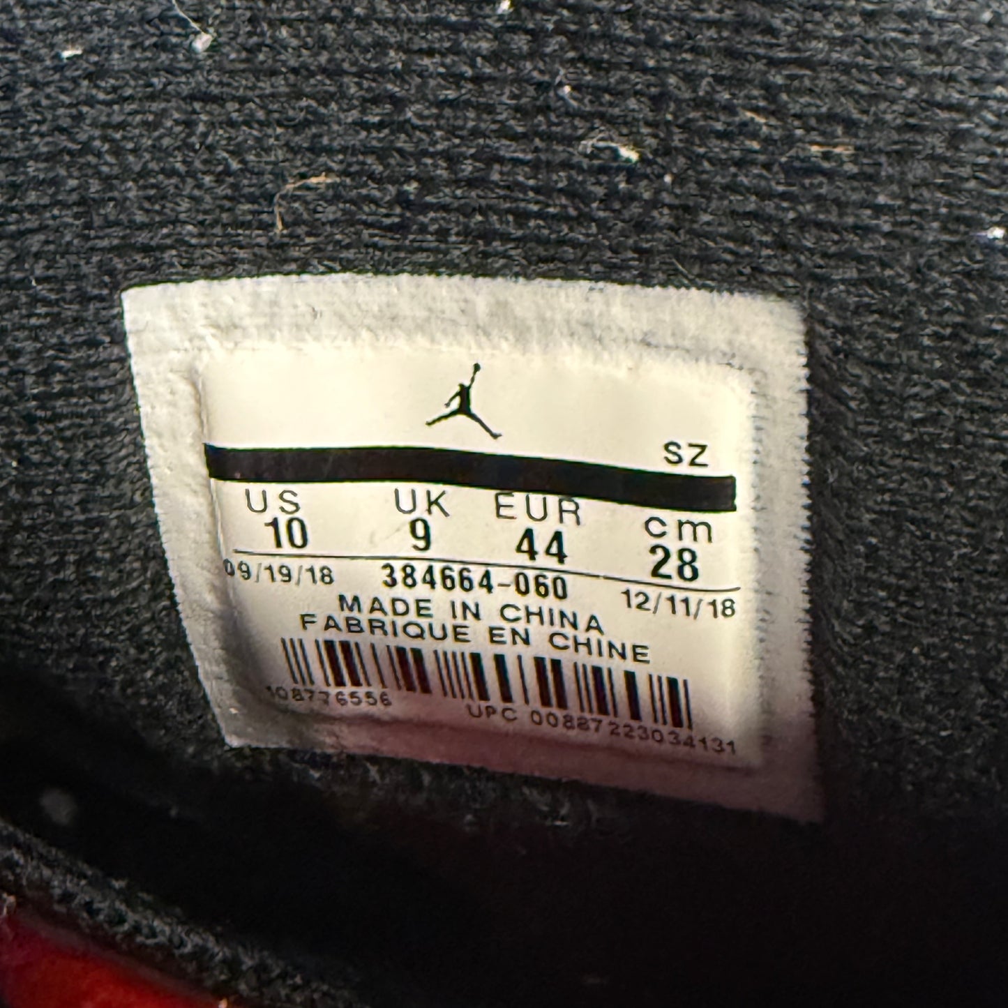 Size 10 - Jordan 6 Retro 'Infrared' 2019 (Used)