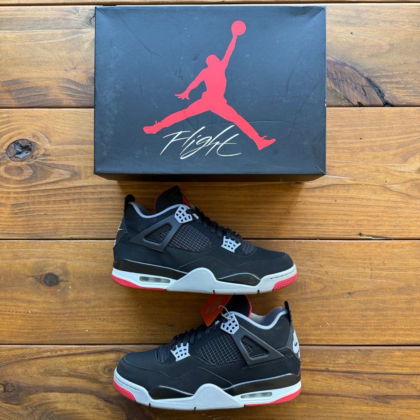 Größe 10 – Jordan 4 Retro OG 'Bred' 2019 (Gebraucht)