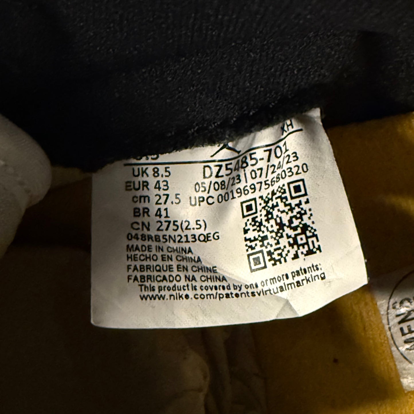 Size 9.5 - Jordan 1 Retro High OG 'Yellow Ochre' (Used)