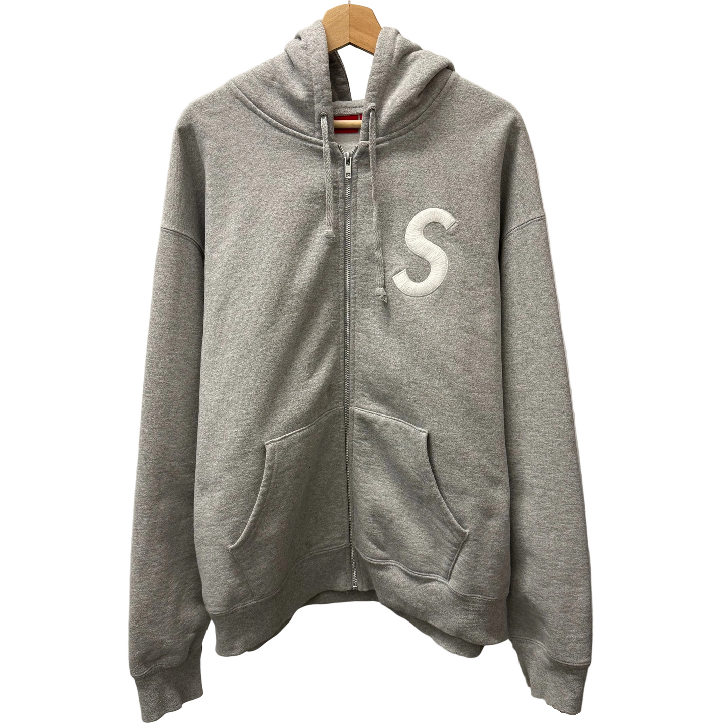 Supreme S Logo FW25 Zip Hoodie 'Heather Grey' (Pre-Owned) - XL