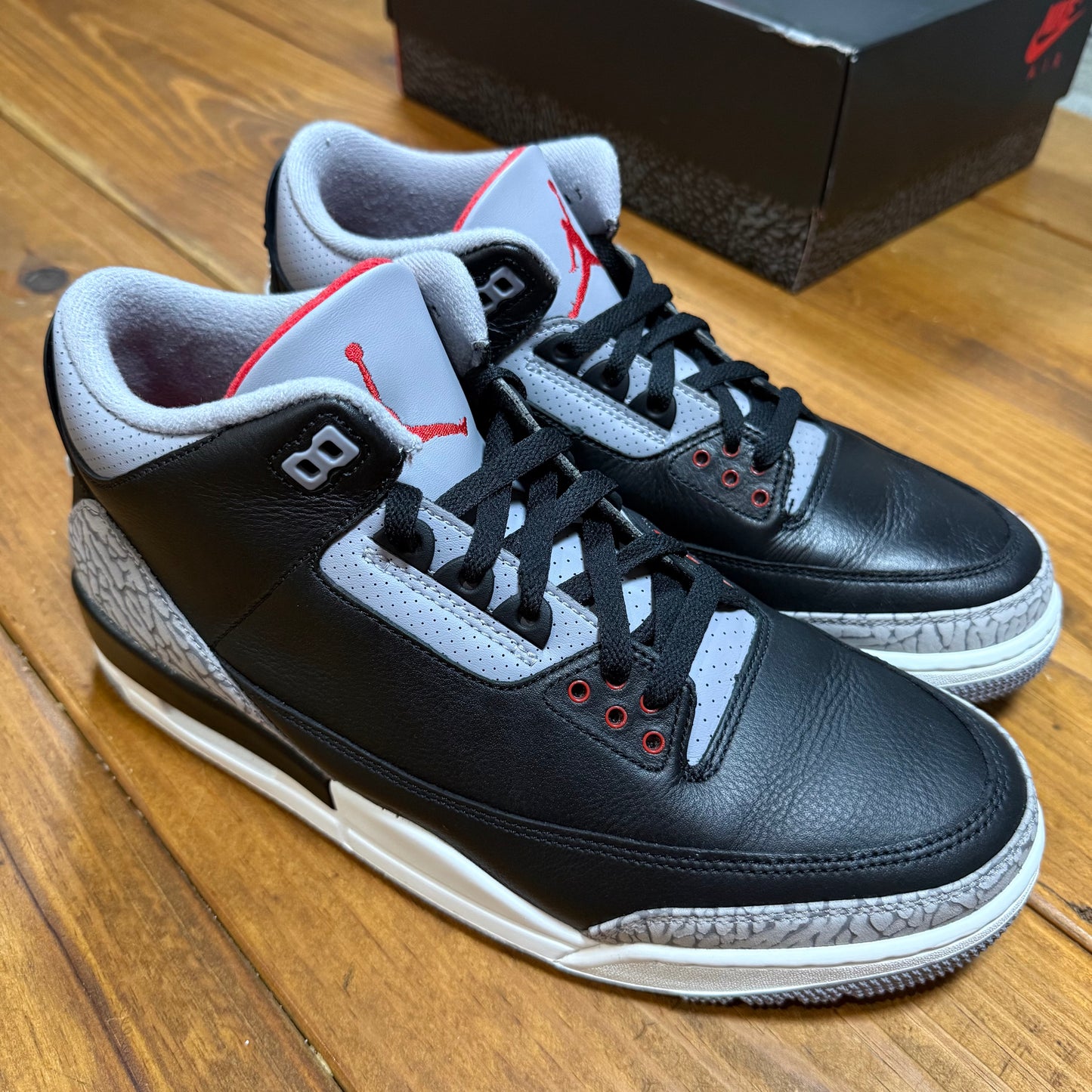 SIZE 11.5 - Jordan 3 Retro OG 'Black Cement' 2024 (Used)