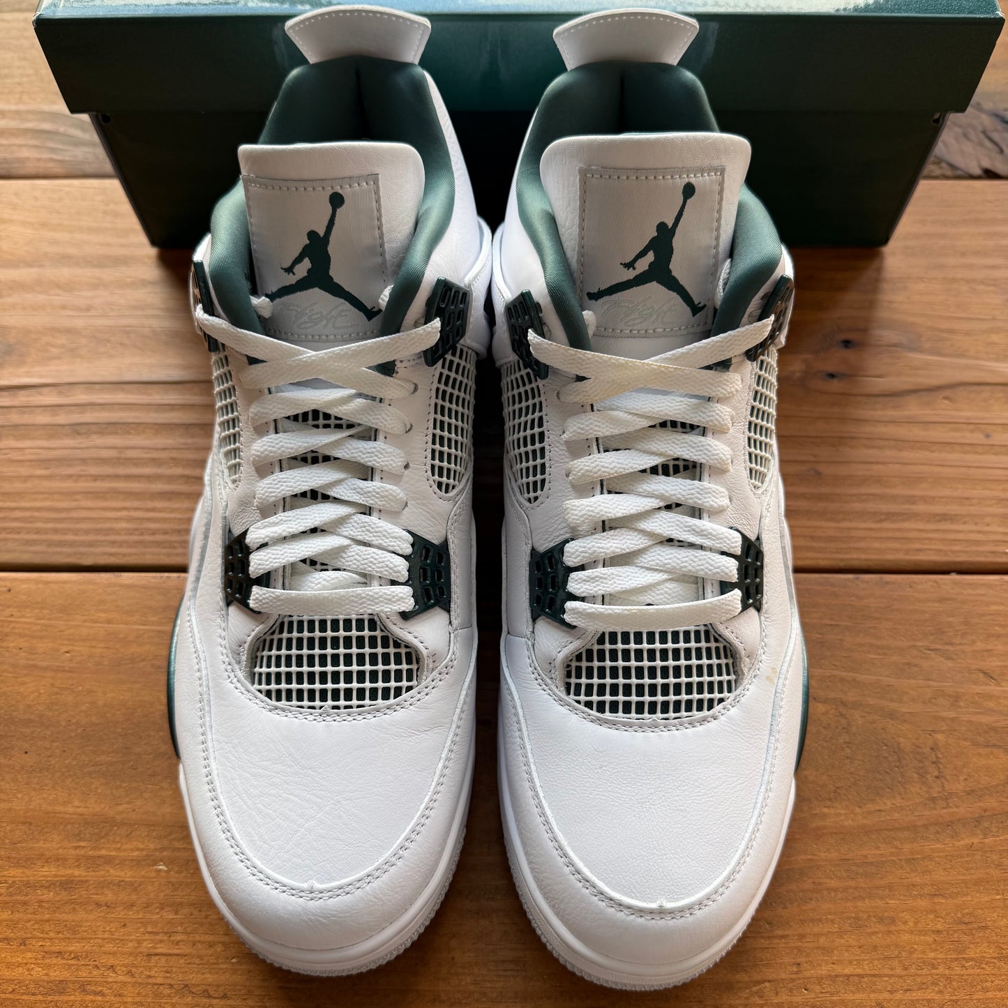 SIZE 12 - Jordan 4 Retro 'Oxidized Green' (Used)