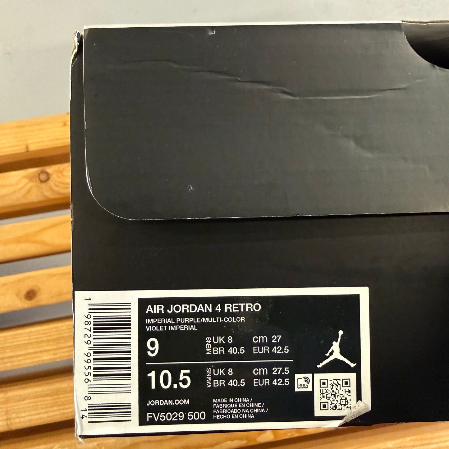 Size 9 - Jordan 4 Retro 'Lakers' (Used)