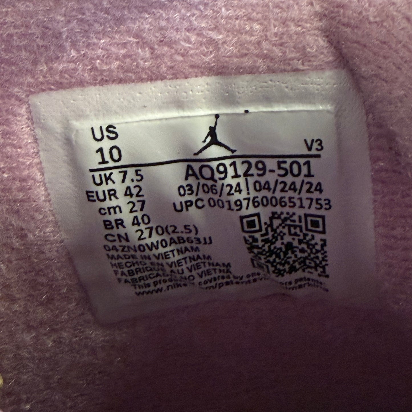 Size 10W/8.5M - Wmns Jordan 4 Retro 'Orchid' (Used)