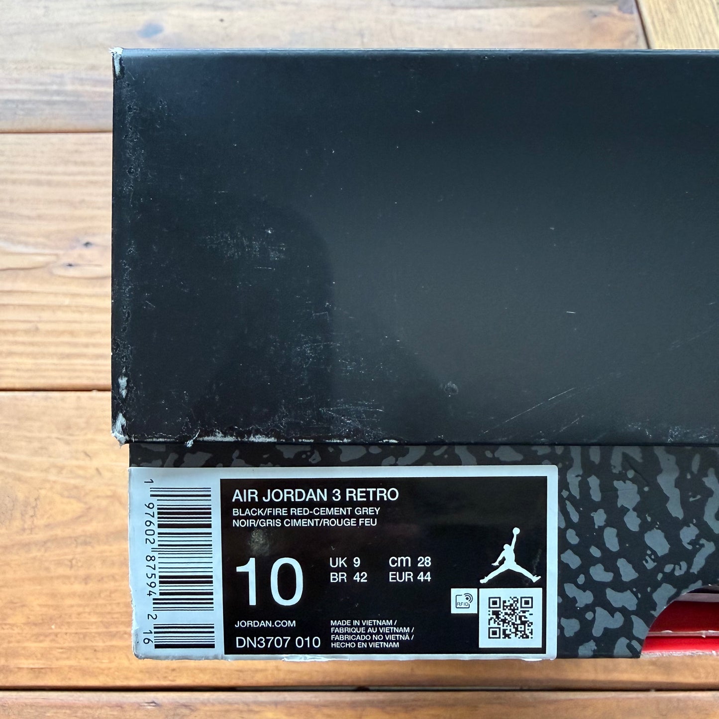 Size 10 - Jordan 3 Retro OG 'Black Cement' 2024 (Used)