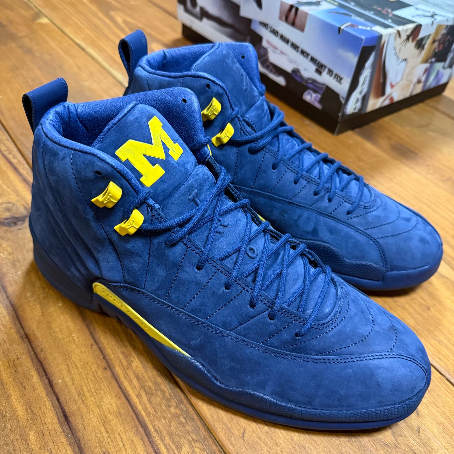 SIZE 14 - Jordan 12 Retro 'Michigan' (Used)