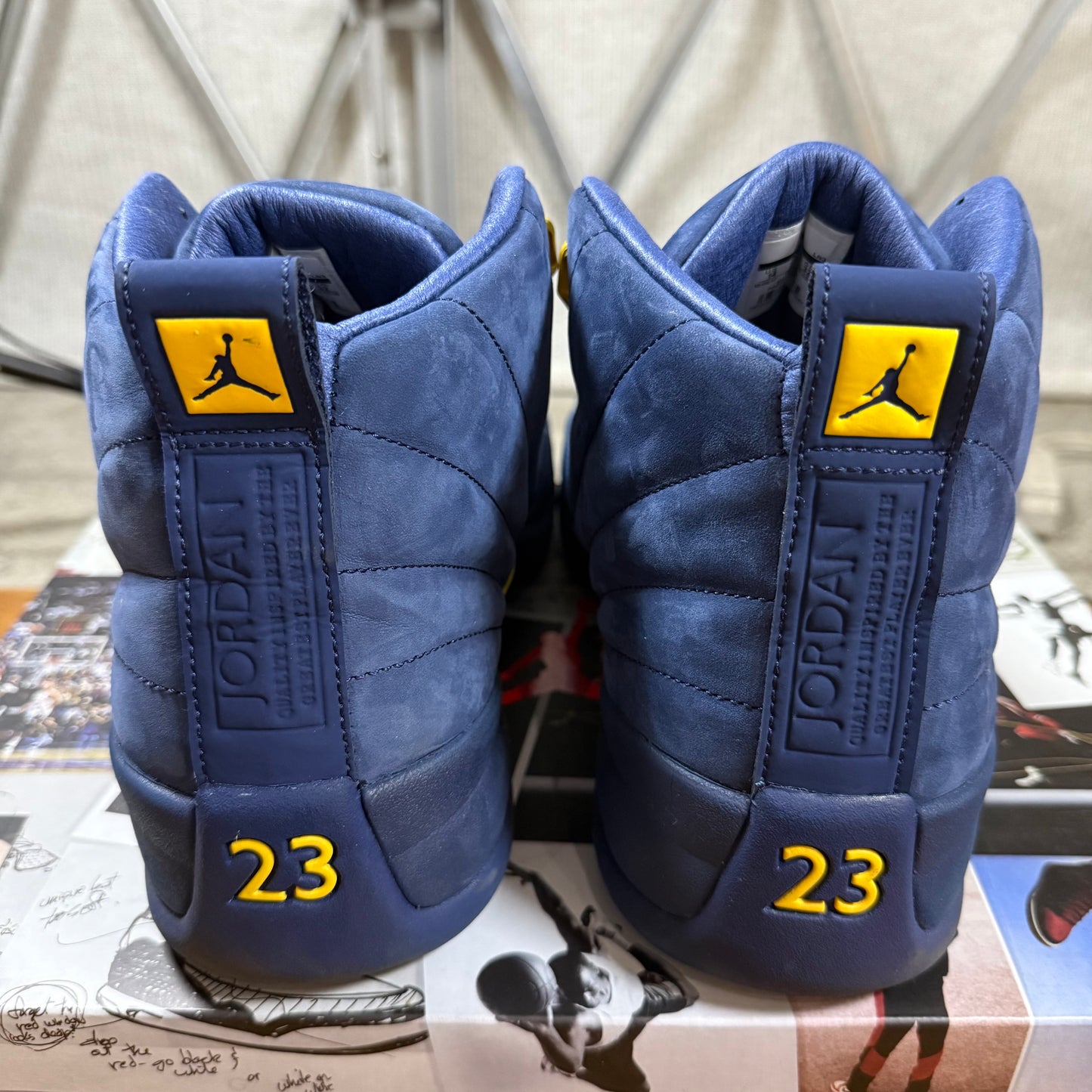 SIZE 14 - Jordan 12 Retro 'Michigan' (Used)