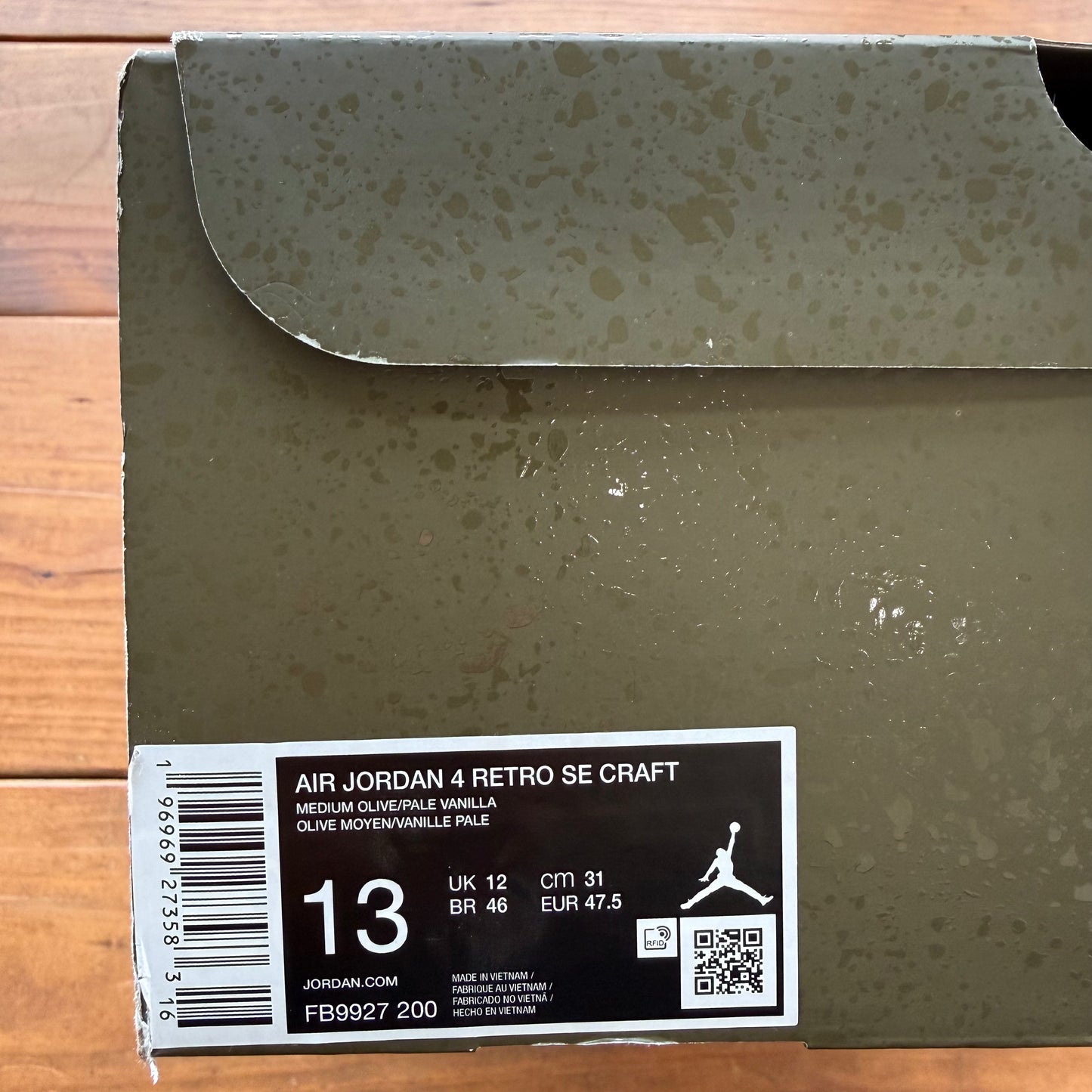 Größe 47 - Jordan 4 Retro SE Craft 'Olive' (Gebraucht)