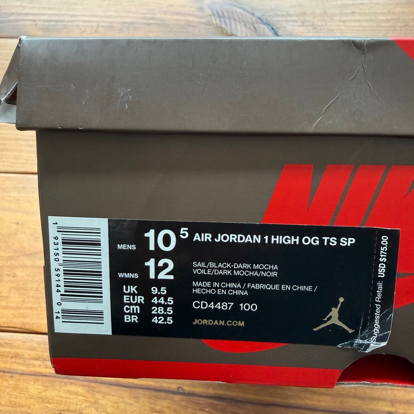 Size 10.5 - Travis Scott x Jordan 1 Retro High OG 'Mocha' (Used)