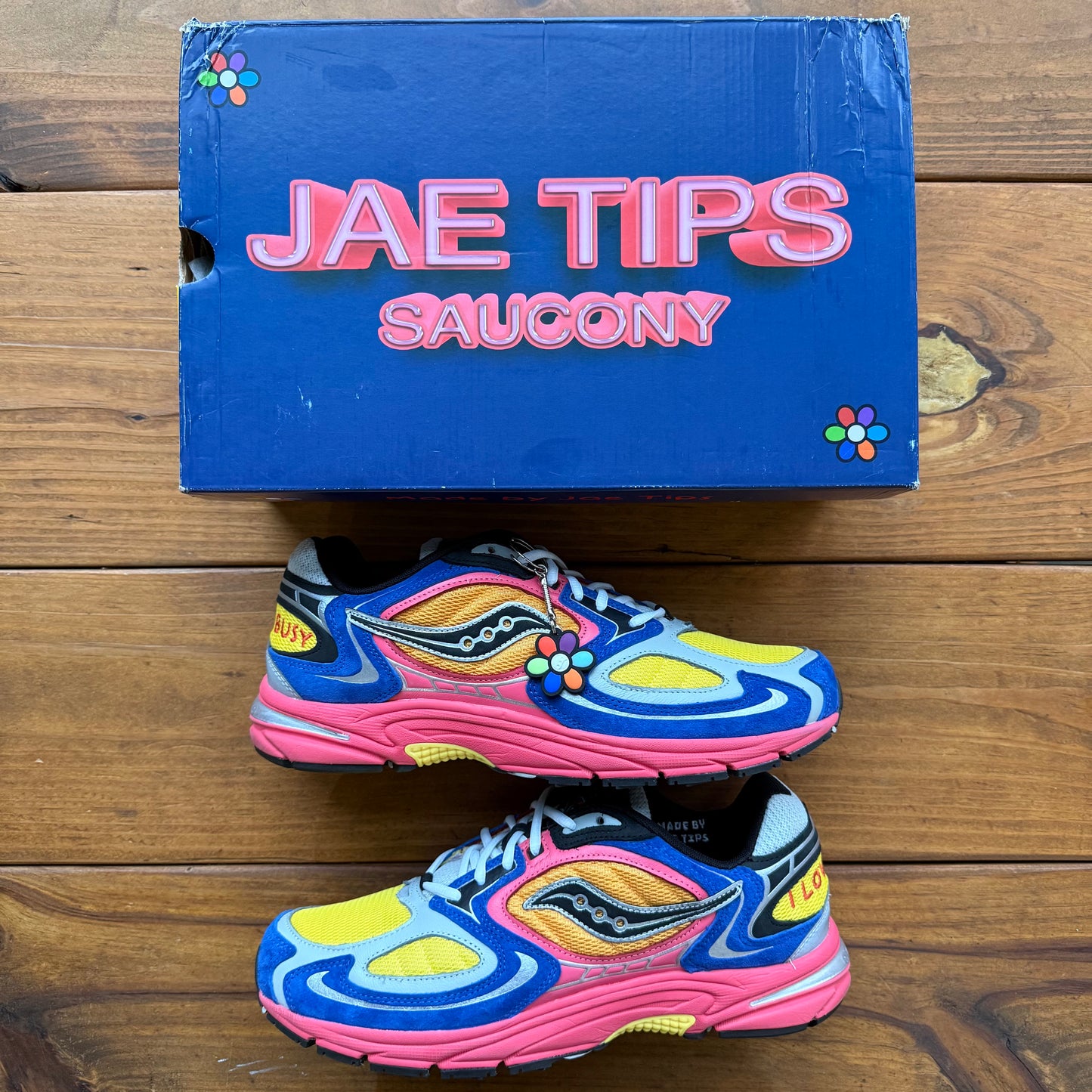 SIZE 13 - Jae Tips x Grid Jazz 9 'I Love You But I'm Busy' (Used)
