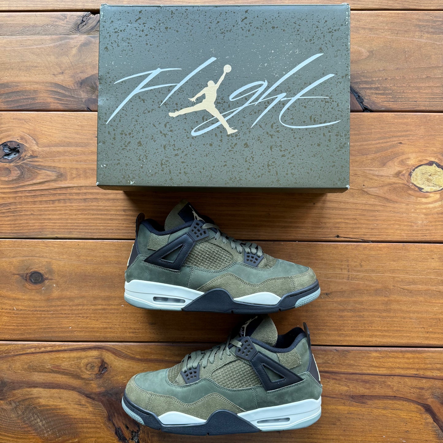 Größe 47 - Jordan 4 Retro SE Craft 'Olive' (Gebraucht)