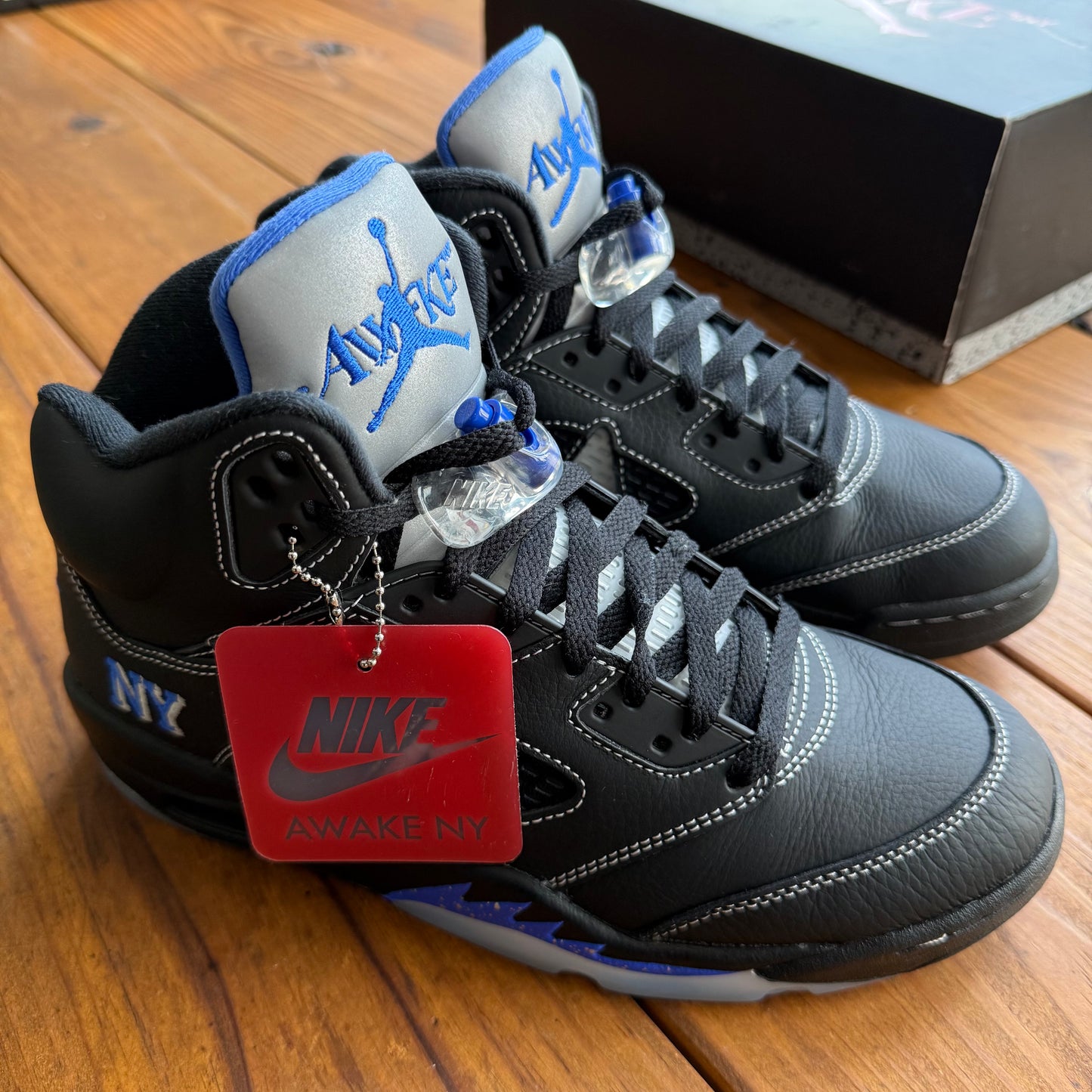 Size 8.5 - Awake NY x Jordan 5 Retro 'Boro - Racer Blue' (Used)