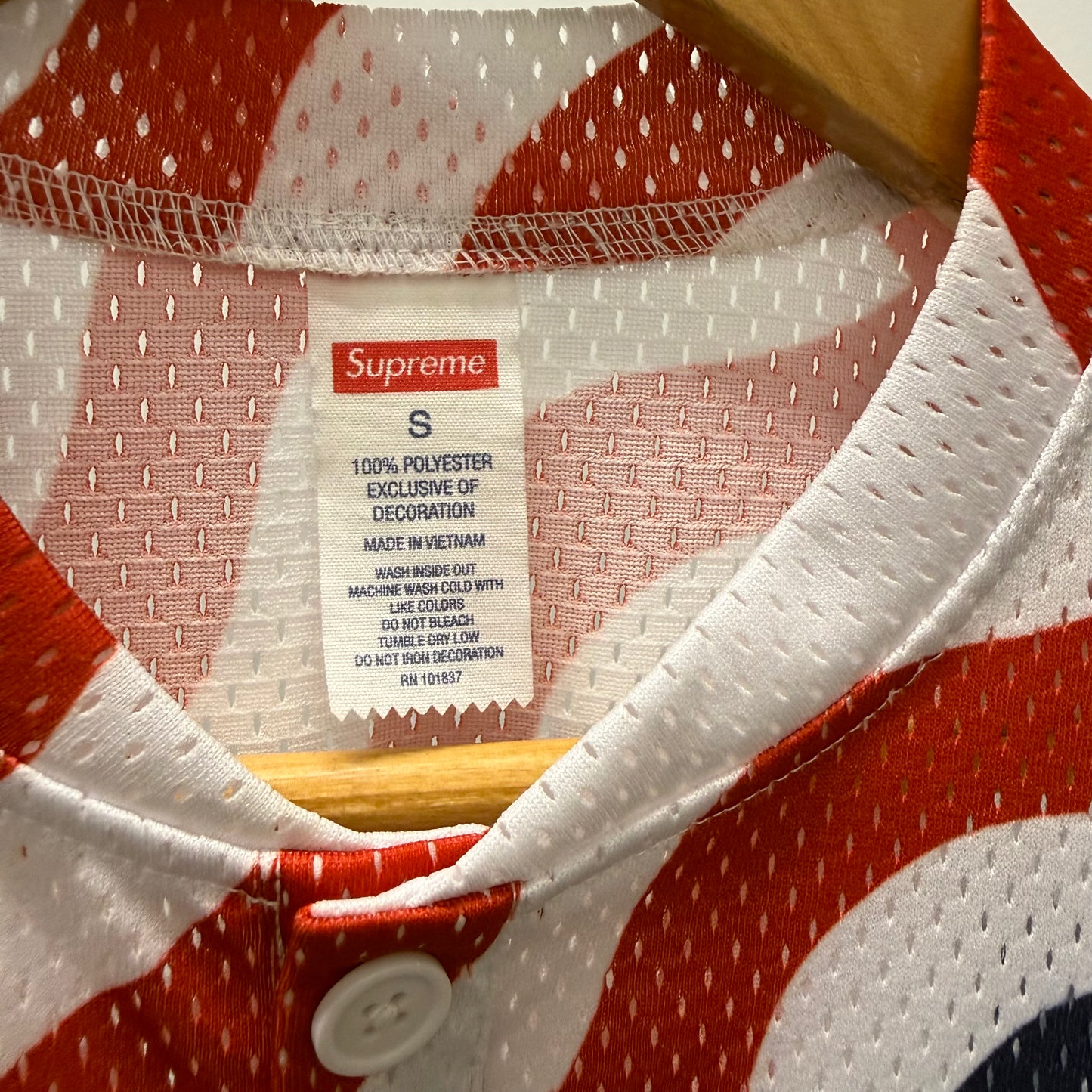 Supreme USA S Logo Baseball Jersey (Pre-Owned) - Small