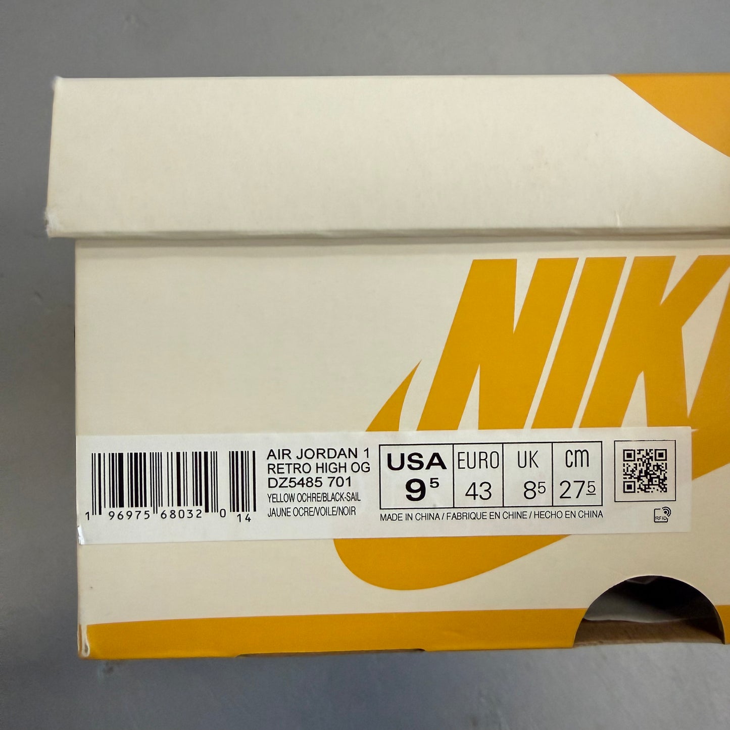 Size 9.5 - Jordan 1 Retro High OG 'Yellow Ochre' (Used)