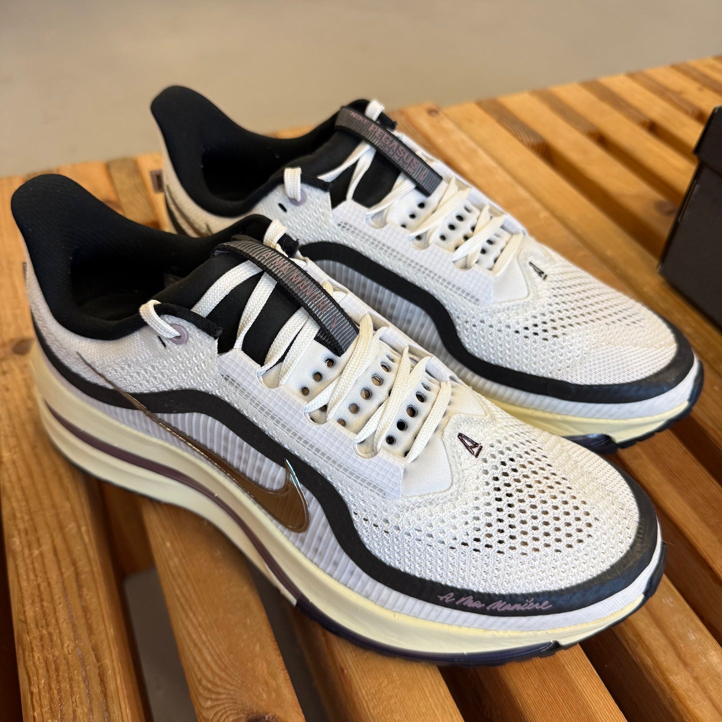 A Ma Maniere X Pegasus Premium SP 'Summit White Metallic Silver' (Used) - Size 10