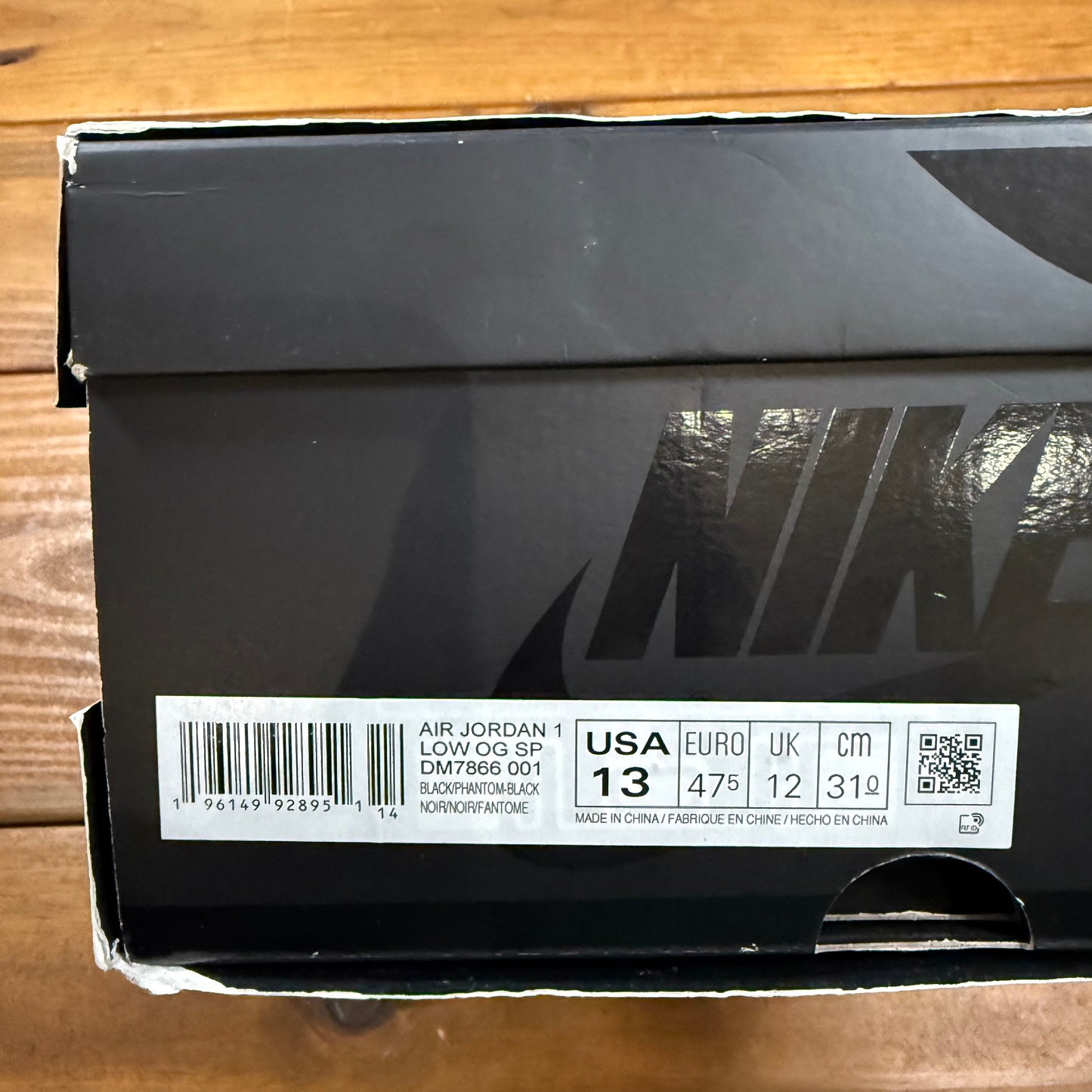 SIZE 13 - Travis Scott x Jordan 1 Retro Low OG SP 'Black Phantom' (Used)