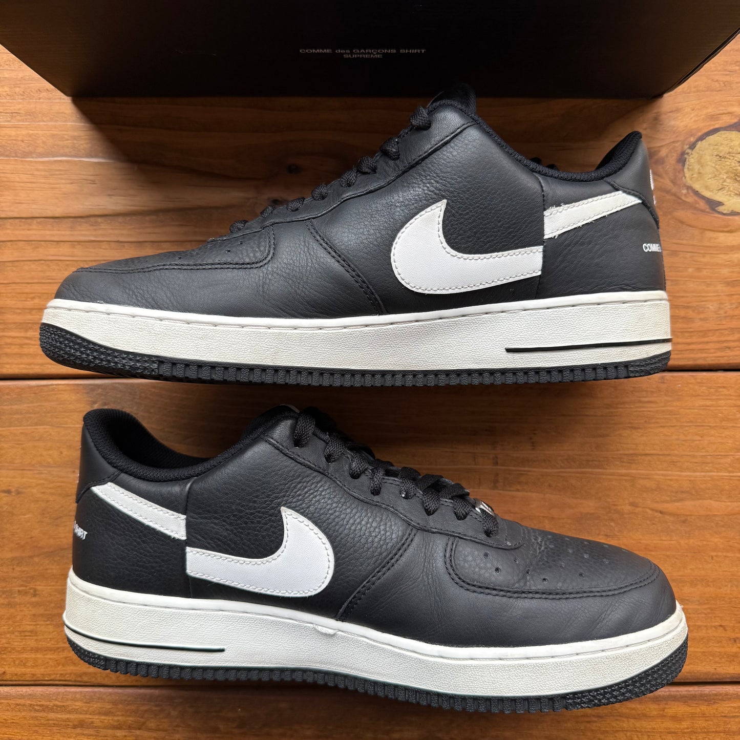 Size 10.5 - Supreme x Comme des Garçons SHIRT x Air Force 1 Low 'Black' (Used)