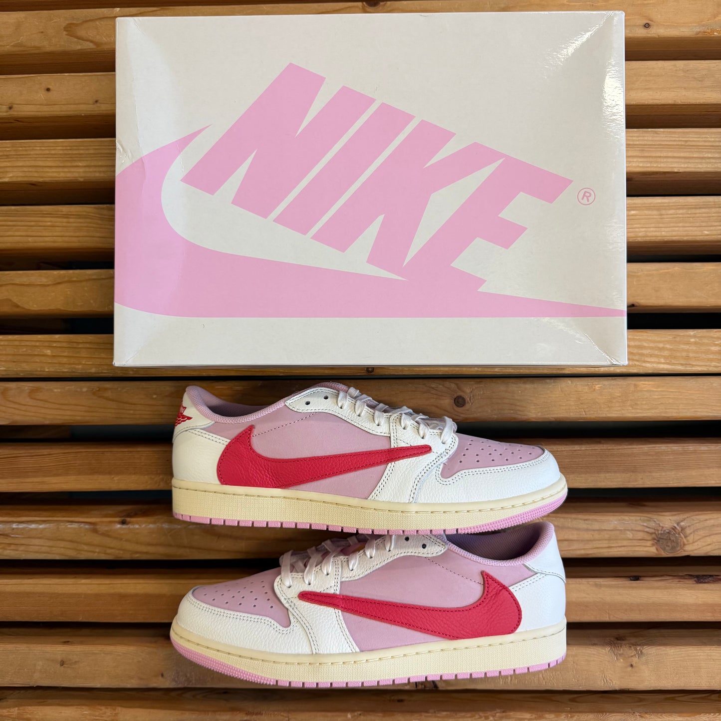 Size 11 - Travis Scott x Jordan 1 Retro Low OG 'Sail Tropical Pink' (Used)